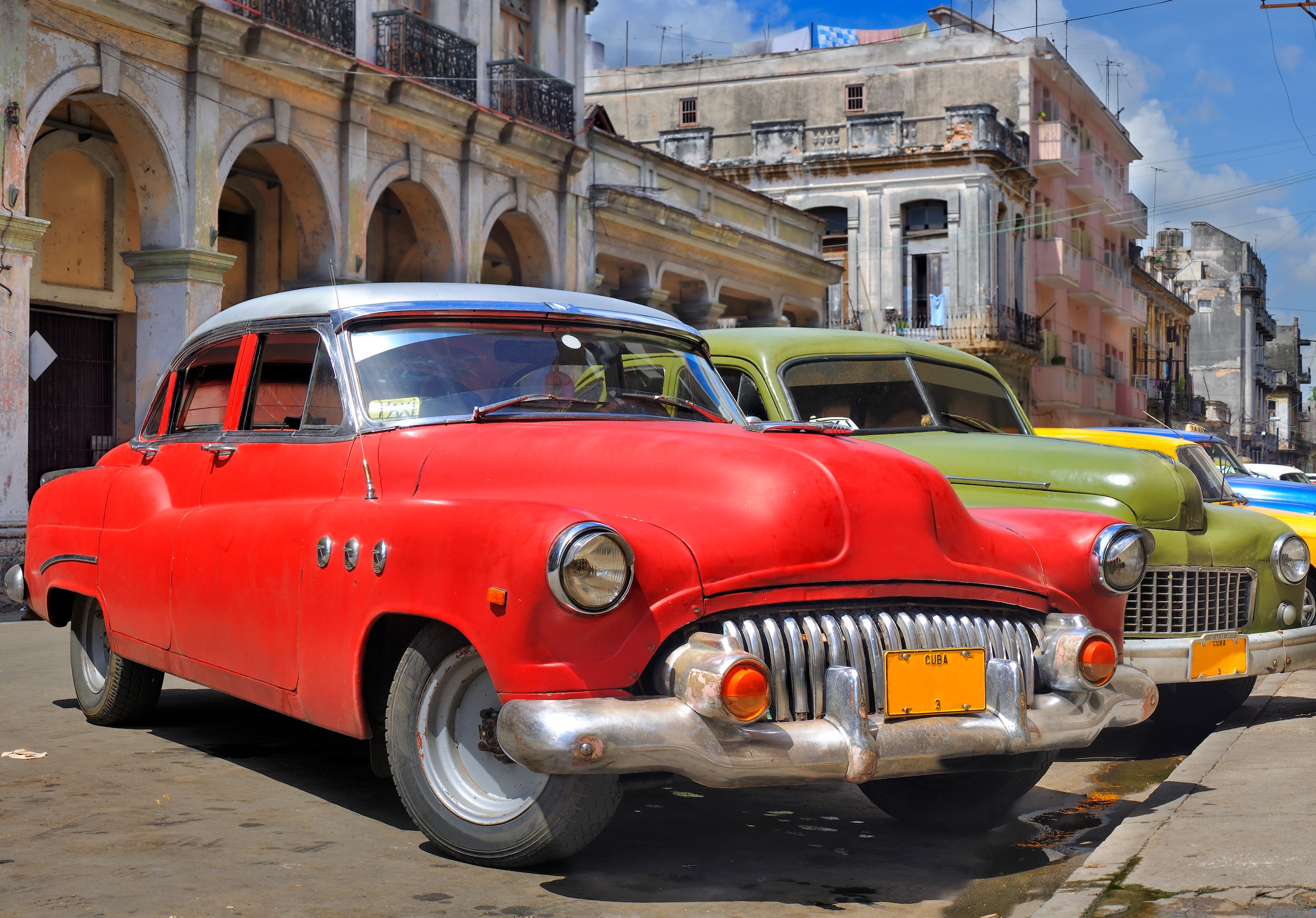 Papermoon Fototapete »Havana Oldtimers« glatt