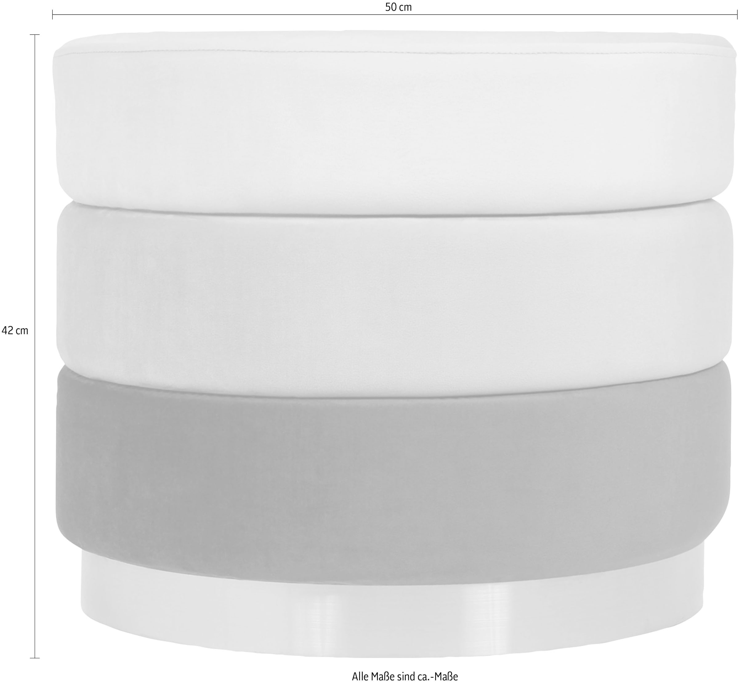 Kayoom Sitzhocker »Hocker Elyse, Edler Touch durch goldfarbenenen Sockel«, (1 St.), samtweich, hochwertig, Perfekt aufeinander abgestimmte Farben