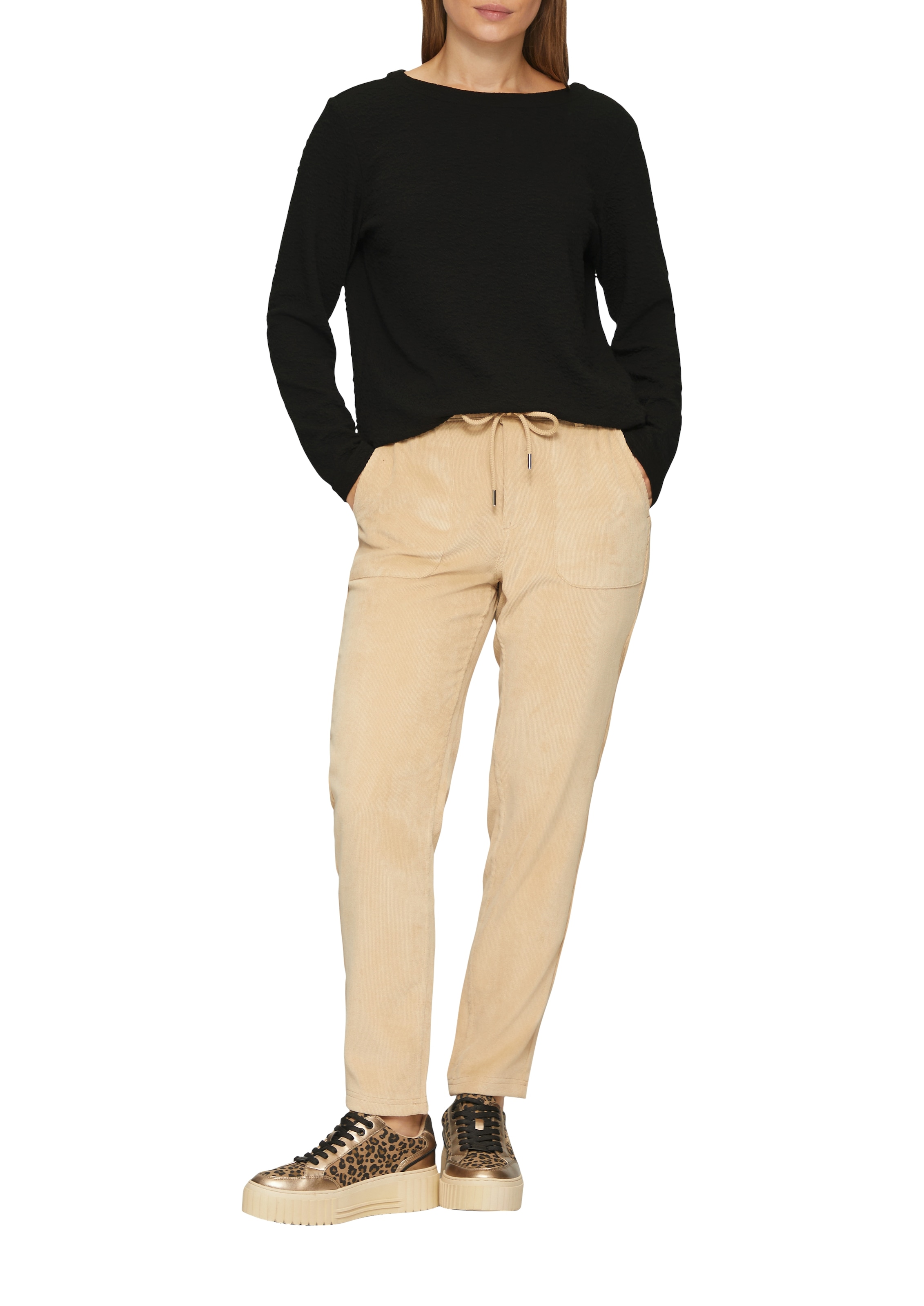 s.Oliver Sweat-shirt long , mit Crinkle Optik
