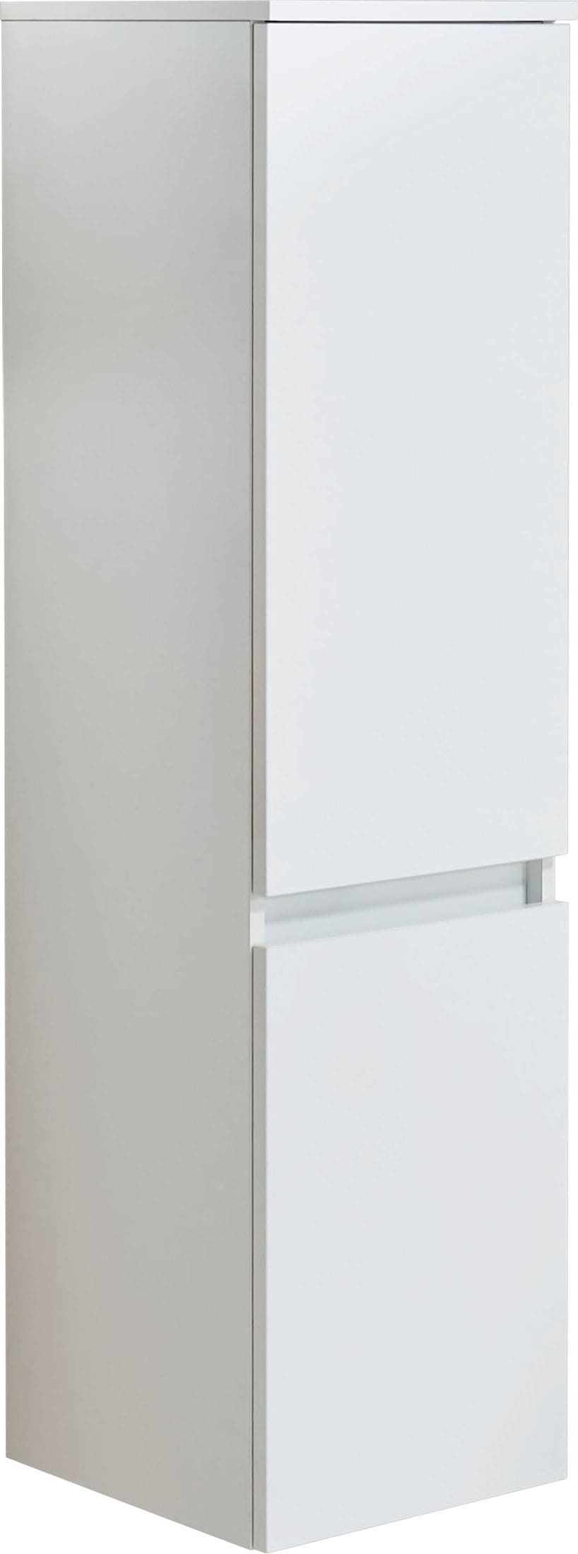 Image of Saphir Midischrank "Quickset 360 Badschrank in Weiss Glanz mit 2 Türen, 3 Glas-Einlegeböden" inkl. Türdämpfer, 35 cm breit, 124,5 cm hoch, grifflos, wandhängend