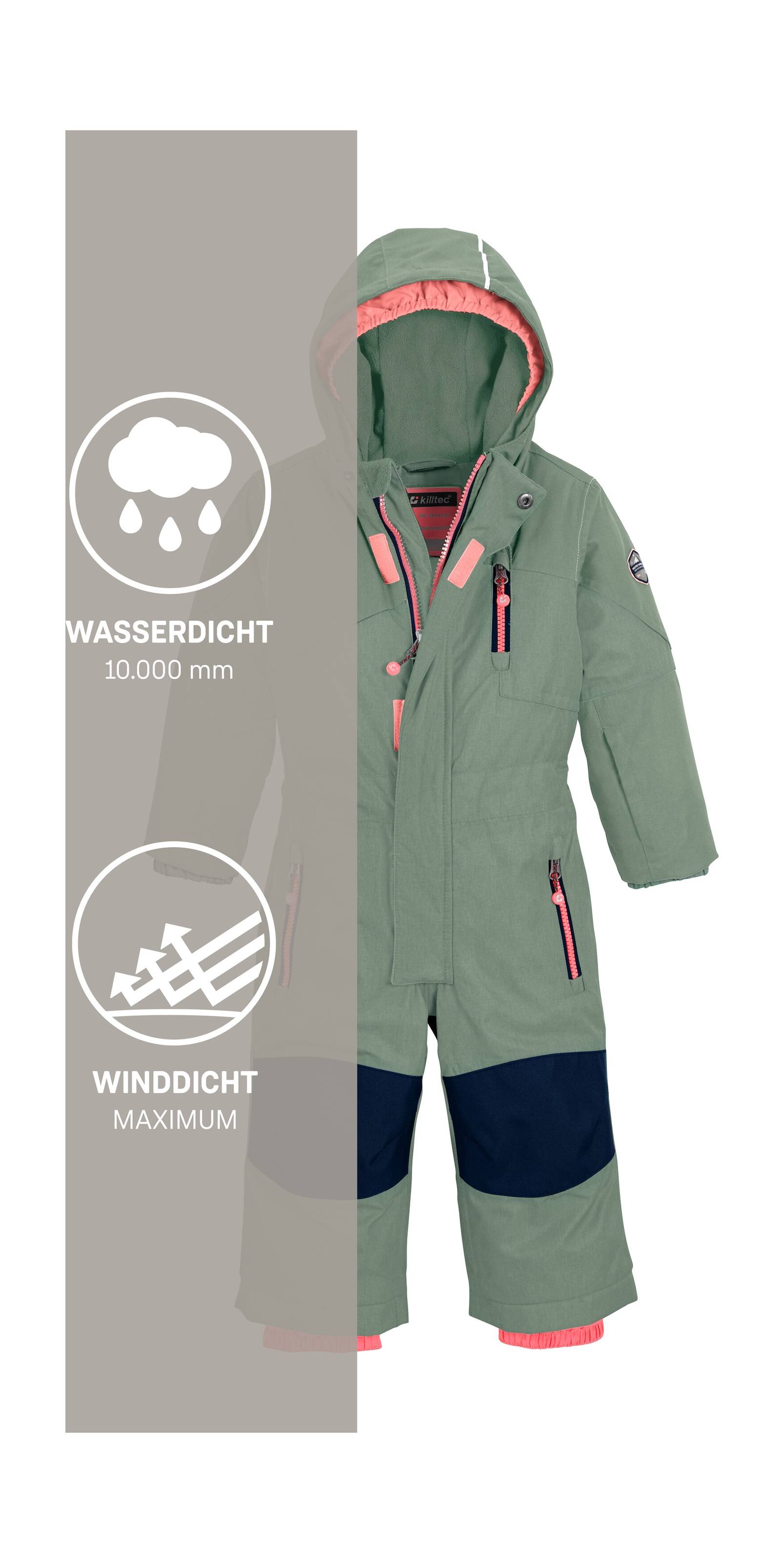 Killtec Combinaison de ski »Kesley Mini« Skioverall, wind- und wasserdicht, innen warmes Fleece