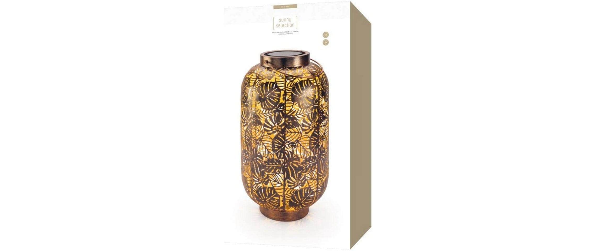 STT Laterne »Antic Grand Jungle Bronze« Dekorative Solar-Laterne aus Metall für Drinnen und Draussen