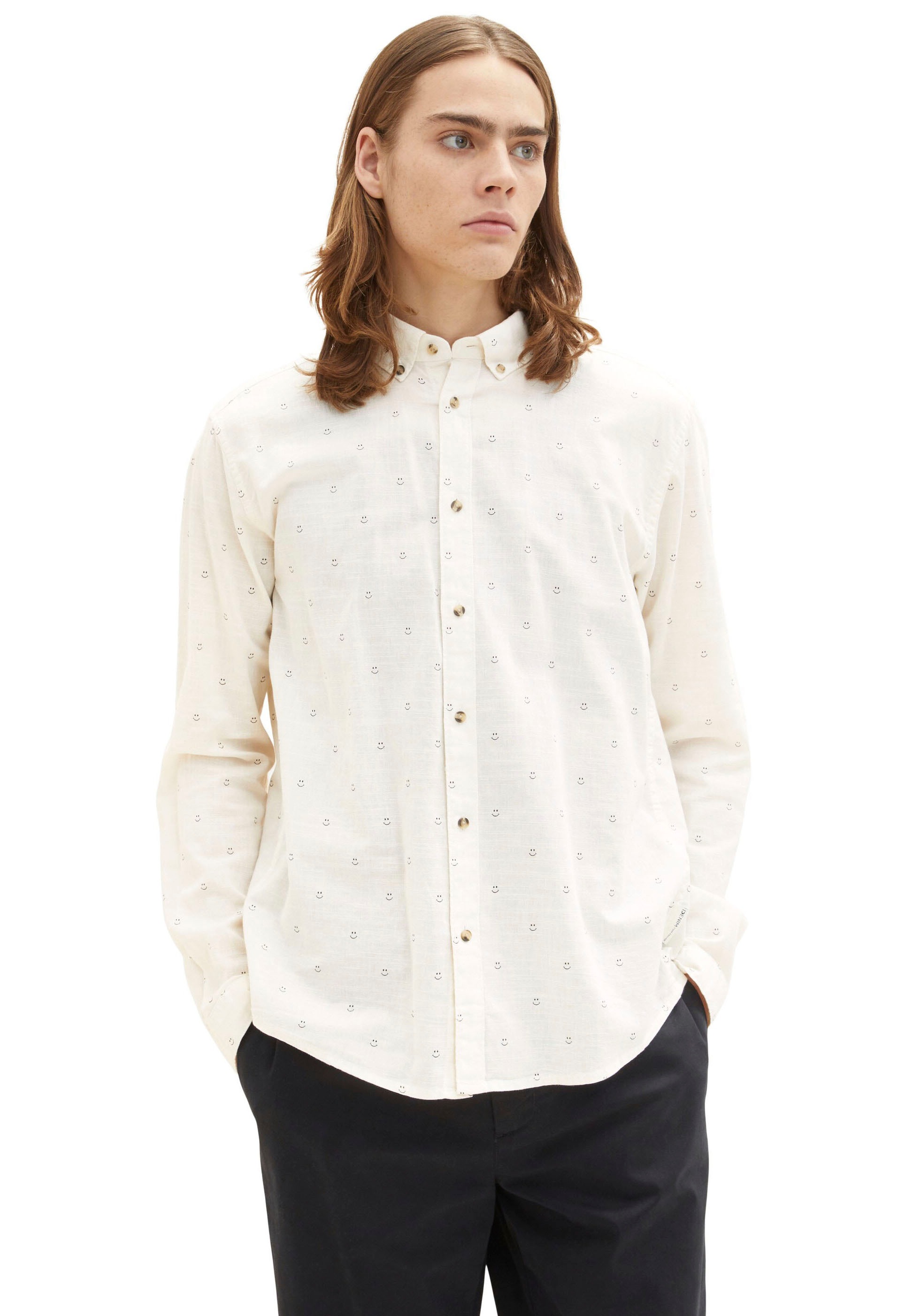 TOM TAILOR Denim Langarmhemd, mit Alloverprint kaufen