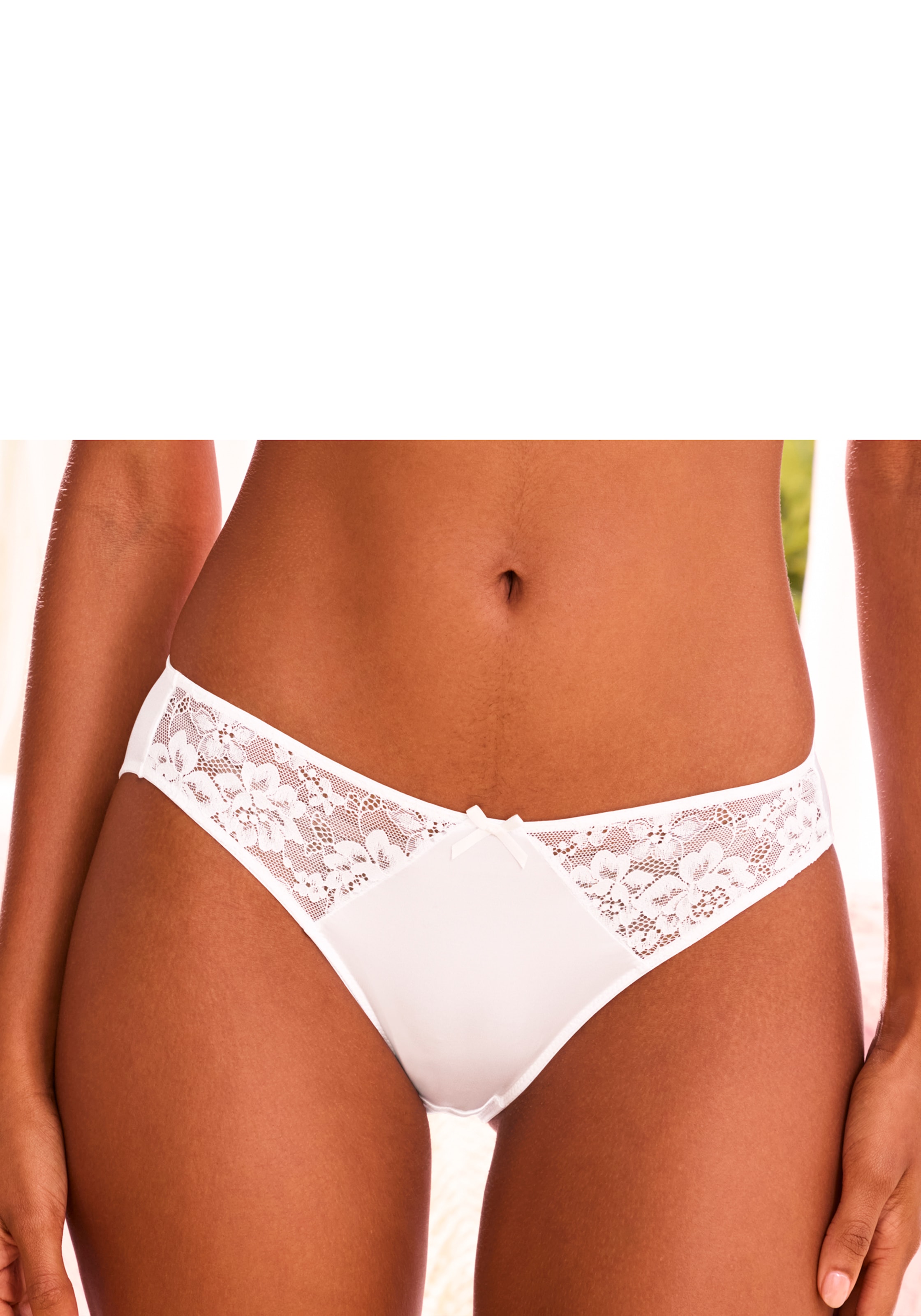petite fleur Slip Packung, 3 cuis mit Spitzeneinsätzen