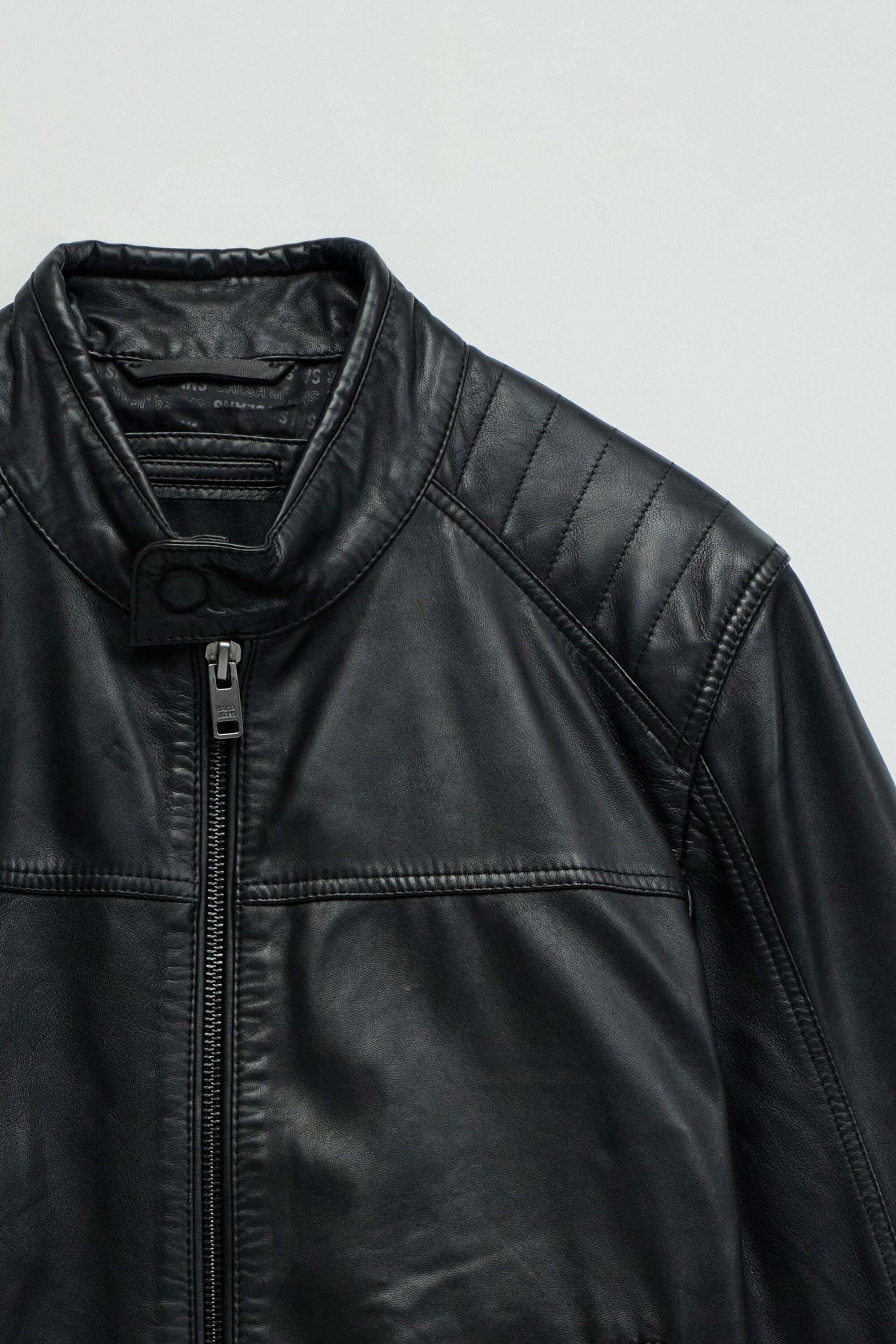 Salsa Veste en cuir »Salsa Jeans Lederjacke Biker«