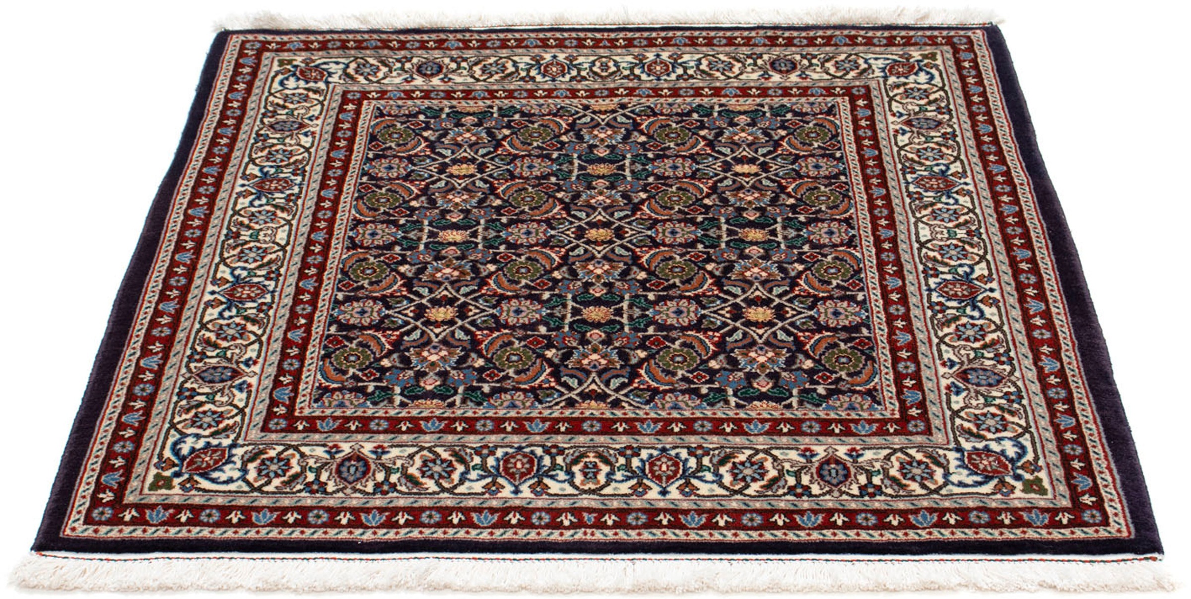 Image of morgenland Orientteppich »Perser - Classic quadratisch - 104 x 103 cm - dunkelblau«, quadratisch, 10 mm Höhe, Wohnzimmer, Handgeknüpft, Einzelstück mit Zertifikat bei Ackermann Versand Schweiz
