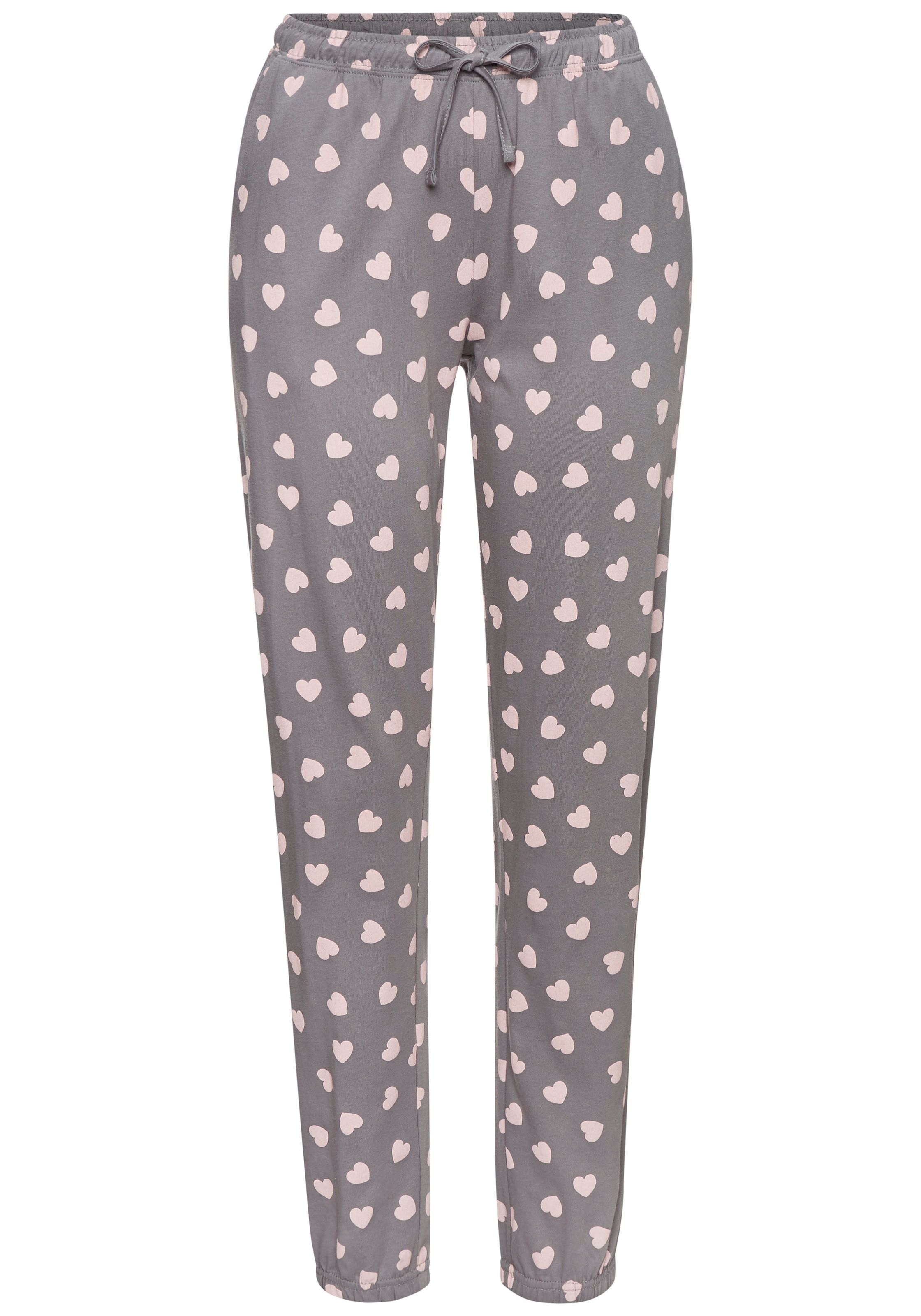 Vivance Dreams Pyjama, (Spar-Set, 4 tlg.), mit süssem Herzmuster