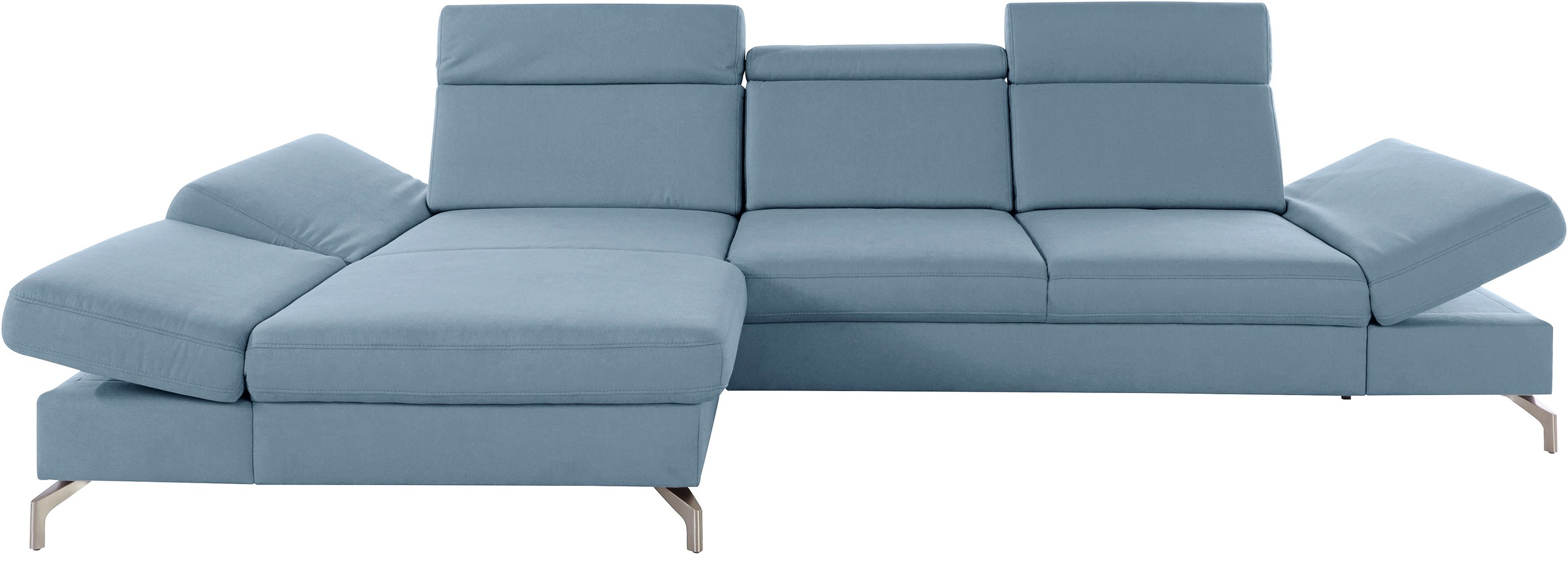 sit&more Ecksofa »Brisbane L-Form« Fusshöhe 12 cm, inklusive Sitztiefen-, Armteil- und Kopfteilverstellung