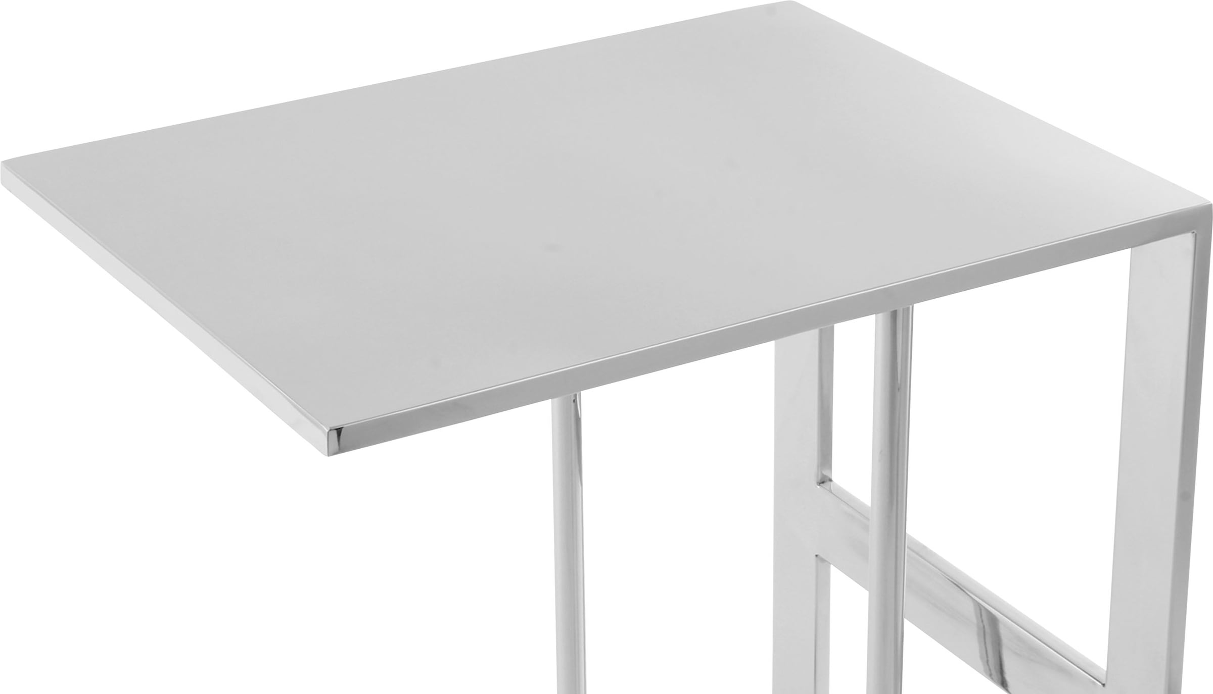 Kayoom Beistelltisch »Sita, Minimalistischer Stil, Gefertigt aus 100 % Edelstahl«, (1 St.), Minimalistischer Beistellisch in C-Form aus Edelstahl