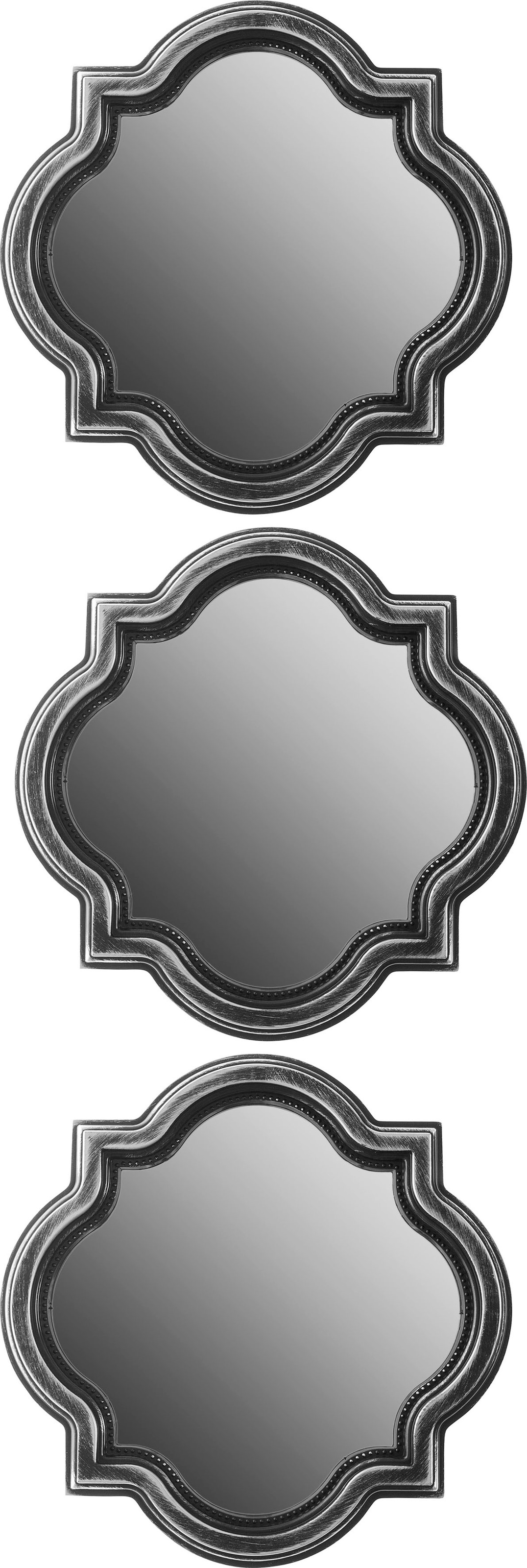 Image of Myflair Möbel & Accessoires Dekospiegel »Pamba, schwarz«, (Set, 3 St.), Wandspiegel, Wanddeko, Ø 24,3 cm, mit Rahmen, Wohnzimmer bei Ackermann Versand Schweiz