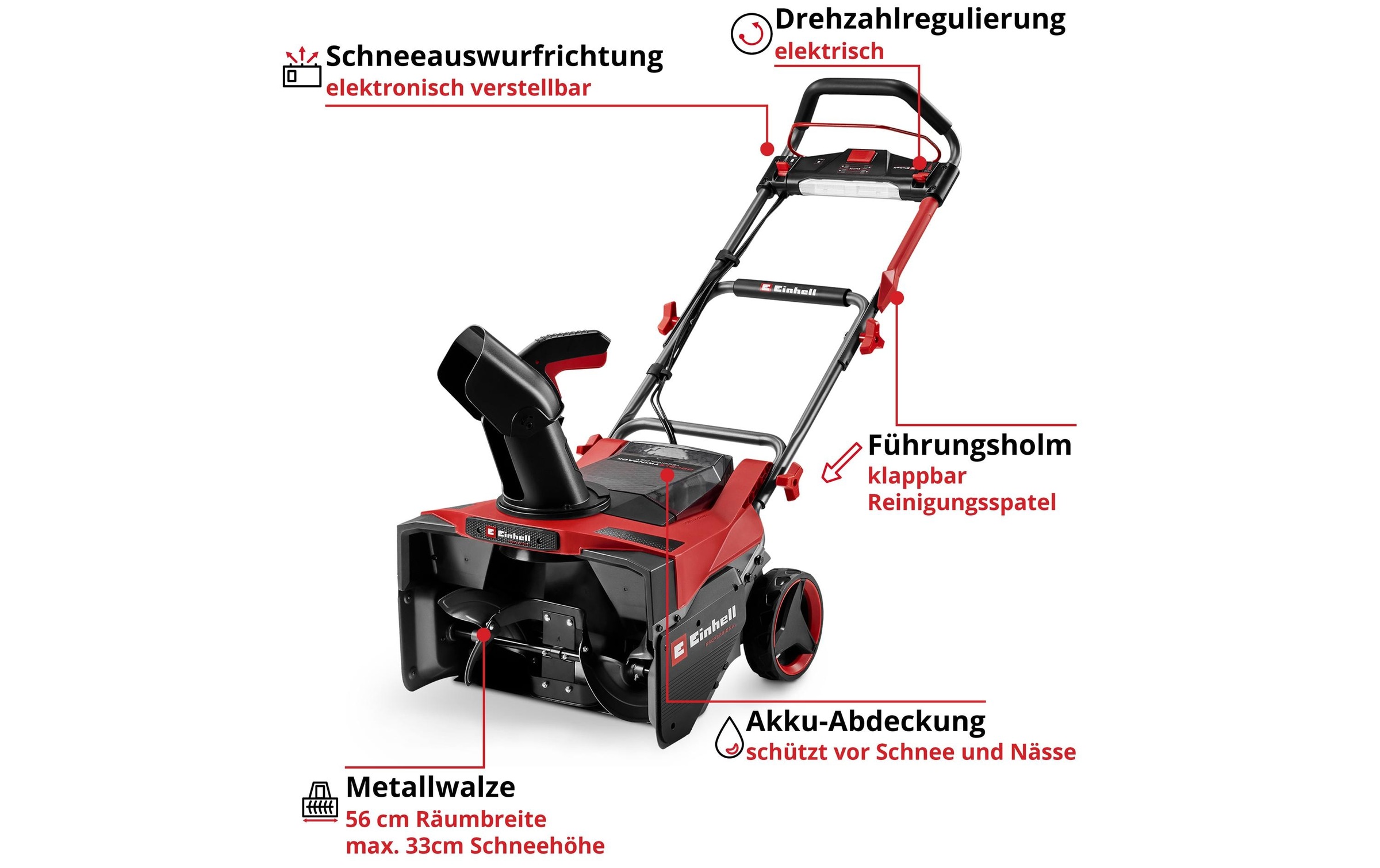 Einhell Professional 3417021 Schneefräse Akku 53cm