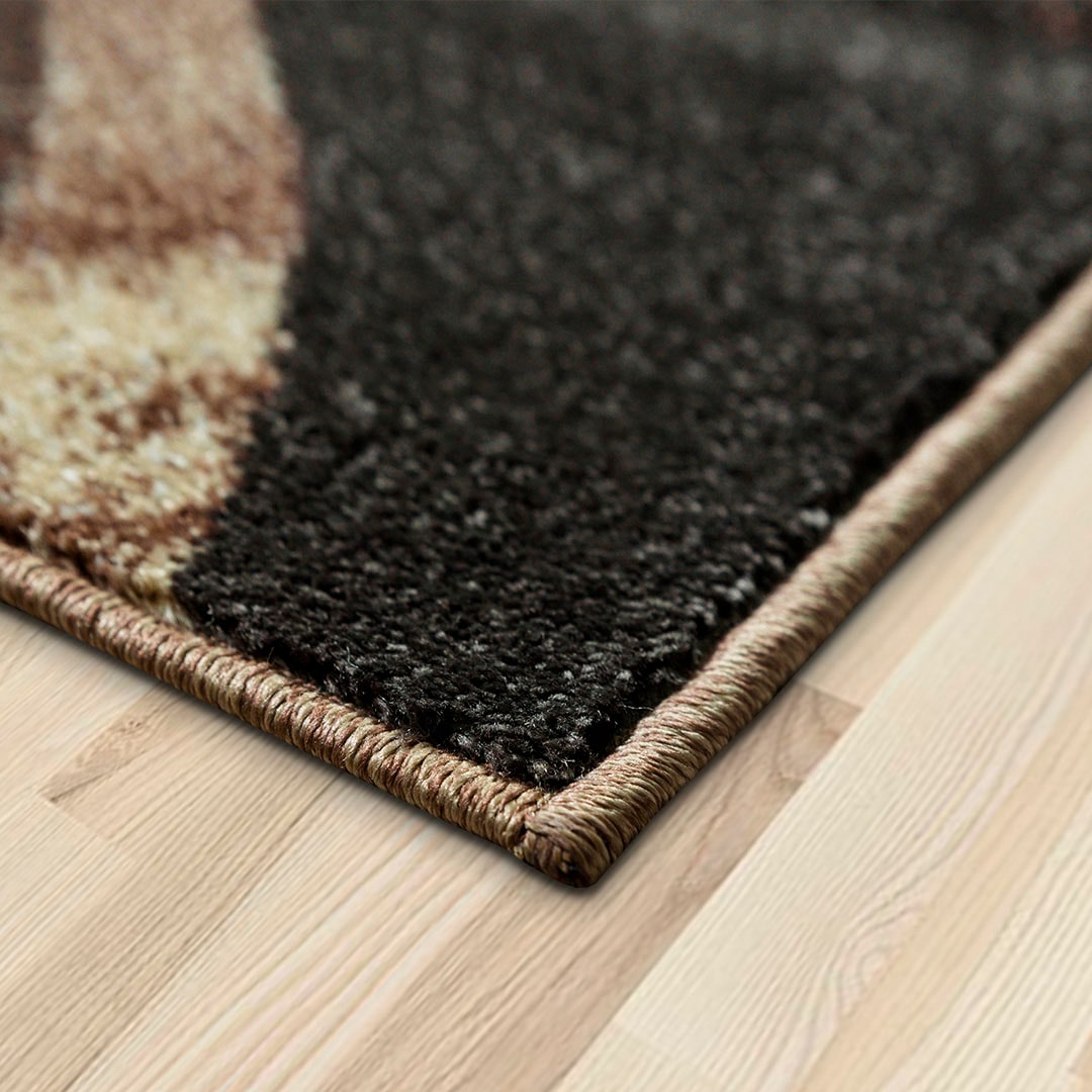 my home Teppich »Joas«, rechteckig, 9 mm Höhe, besonders weicher Kurzflor in modernem Wellen Muster, leichter Glanz