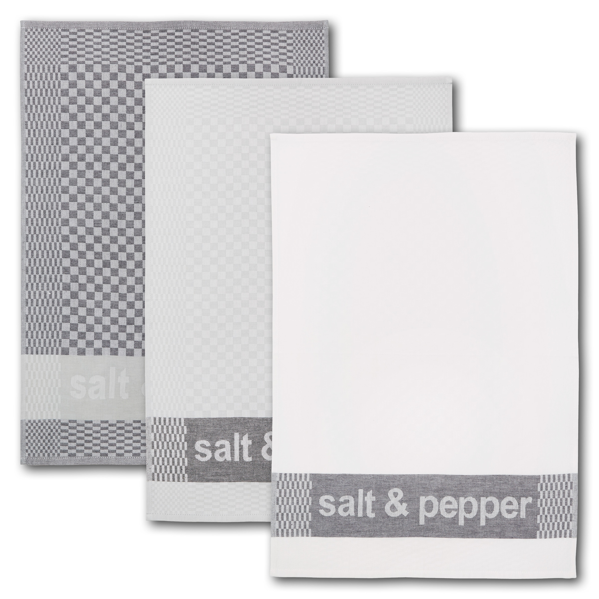 Image of Dyckhoff Geschirrtuch "Salt & Pepper, Masse je Tuch ca. 50x70 cm" mit drei verschiedenen Motiven