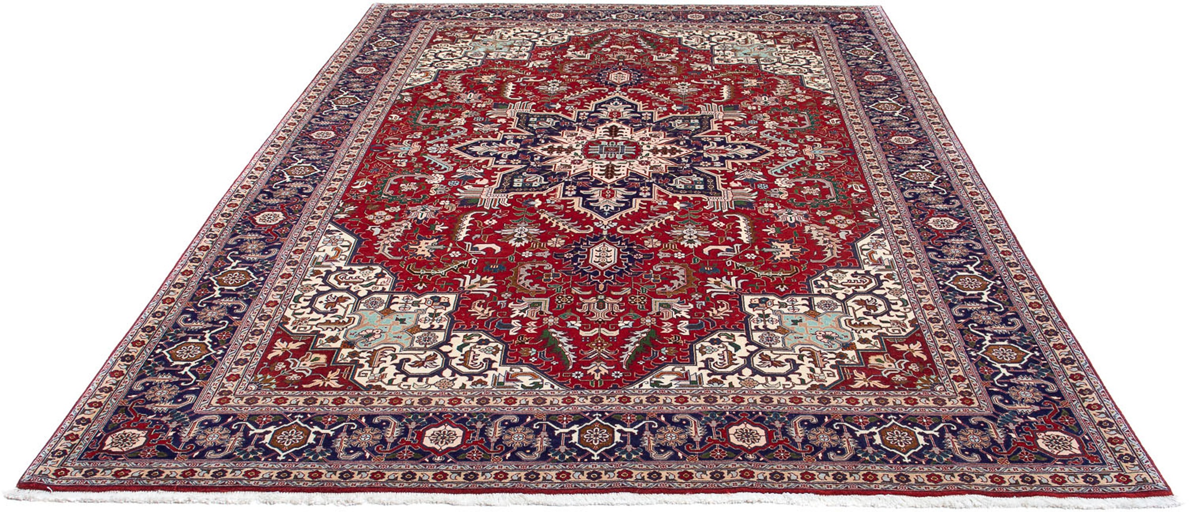 Image of morgenland Orientteppich »Perser - Täbriz - Royal - 297 x 204 cm - dunkelrot«, rechteckig, 7 mm Höhe, Wohnzimmer, Handgeknüpft, Einzelstück mit Zertifikat bei Ackermann Versand Schweiz