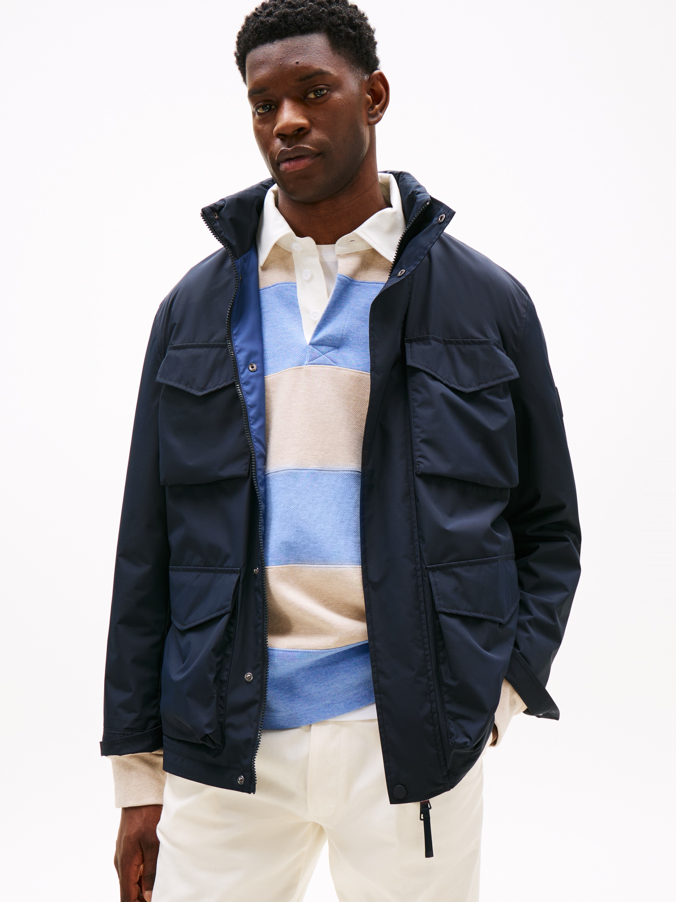 Image of Tommy Hilfiger Fieldjacket "PACKABLE FIELD JACKET" mit Kapuze Winterjacke, Outdoorjacke Kapuze im Kragen verstaubar