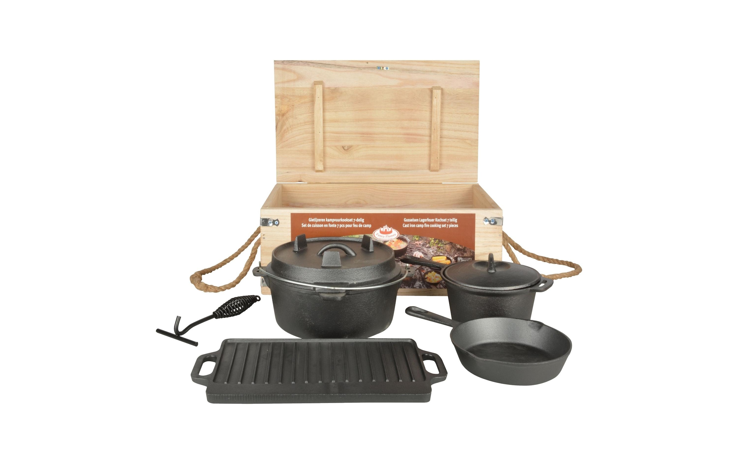 esschert design Grillpfanne »7teilig«, Gusseisen