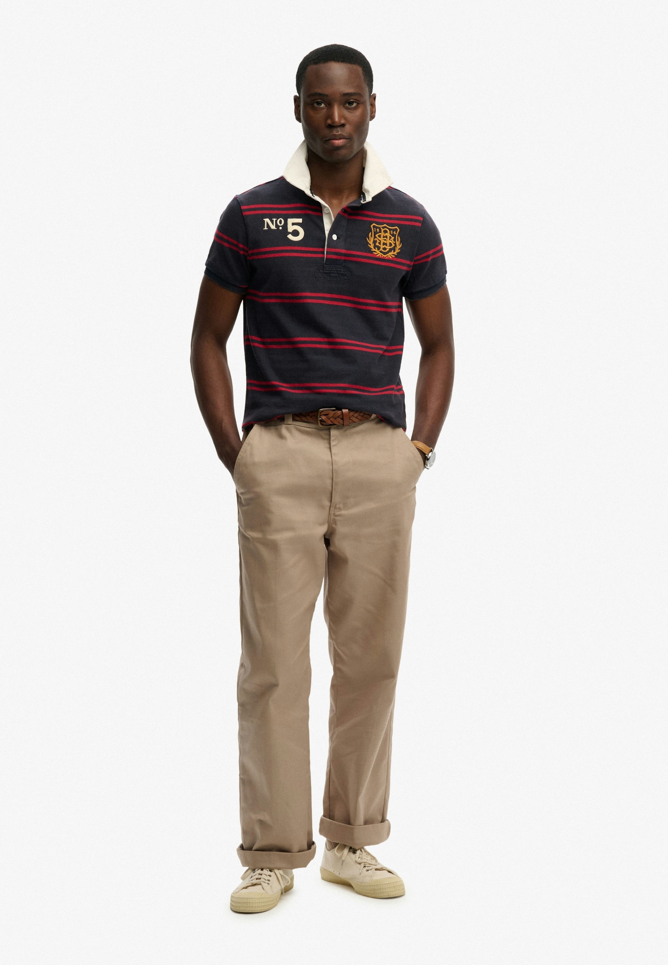 Superdry Polo »DOUBLE EMBLEM JERSEY SS RUGBY« im angesagten Rugby Stil