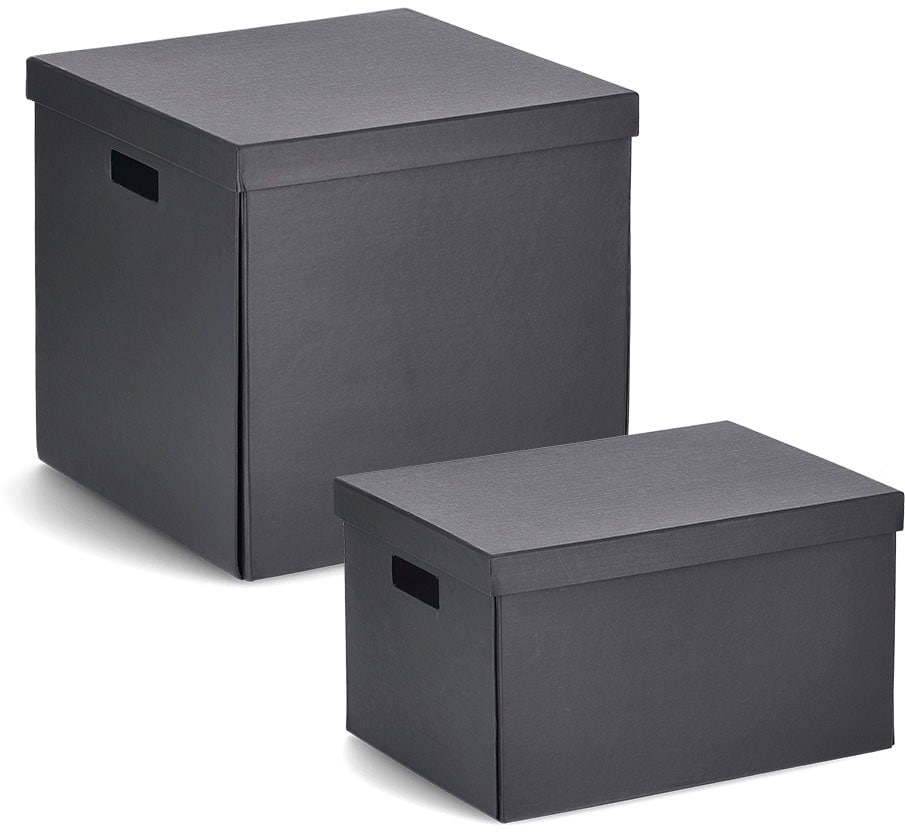 Zeller Present Aufbewahrungsbox beschriftbar, recycelter Karton