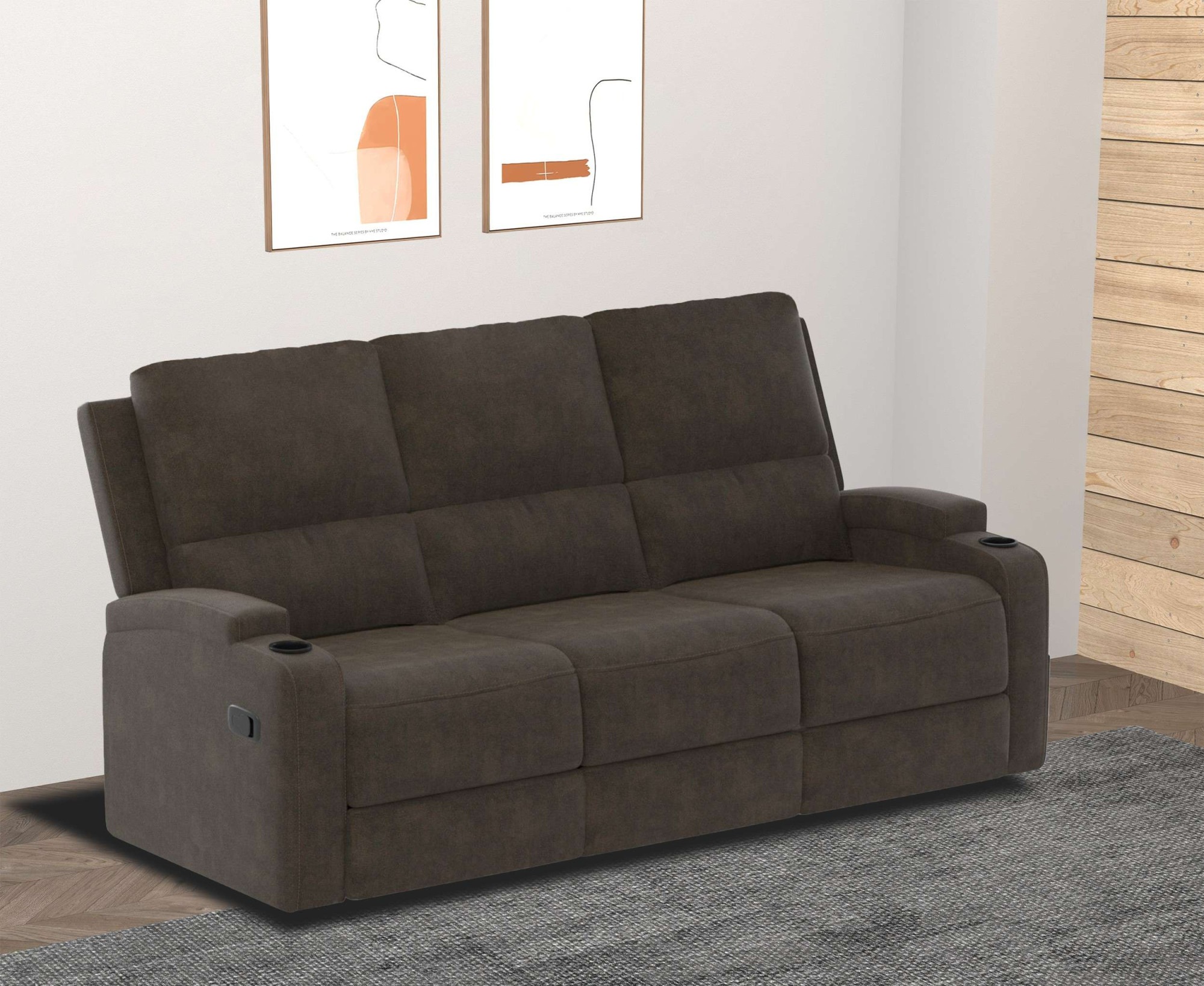 GOODproduct 3-places »NAPORI Microfaser, Multimediasofa, Kinosessel XXL« canapé cinéma avec 2 x fonction relaxation et porte-boissons
