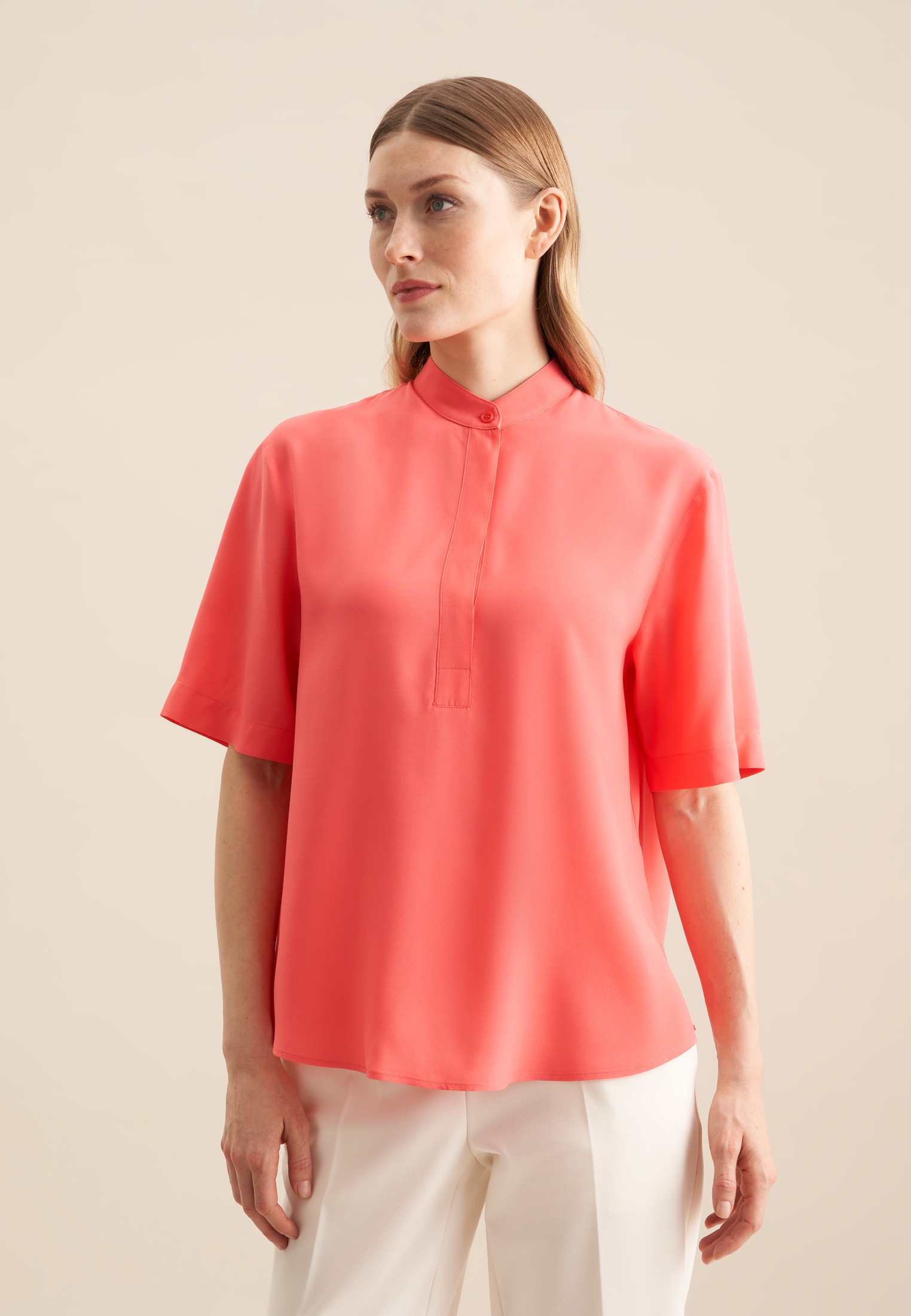 Image of seidensticker Shirtbluse "Schwarze Rose" 1/2 Rundhals Uni