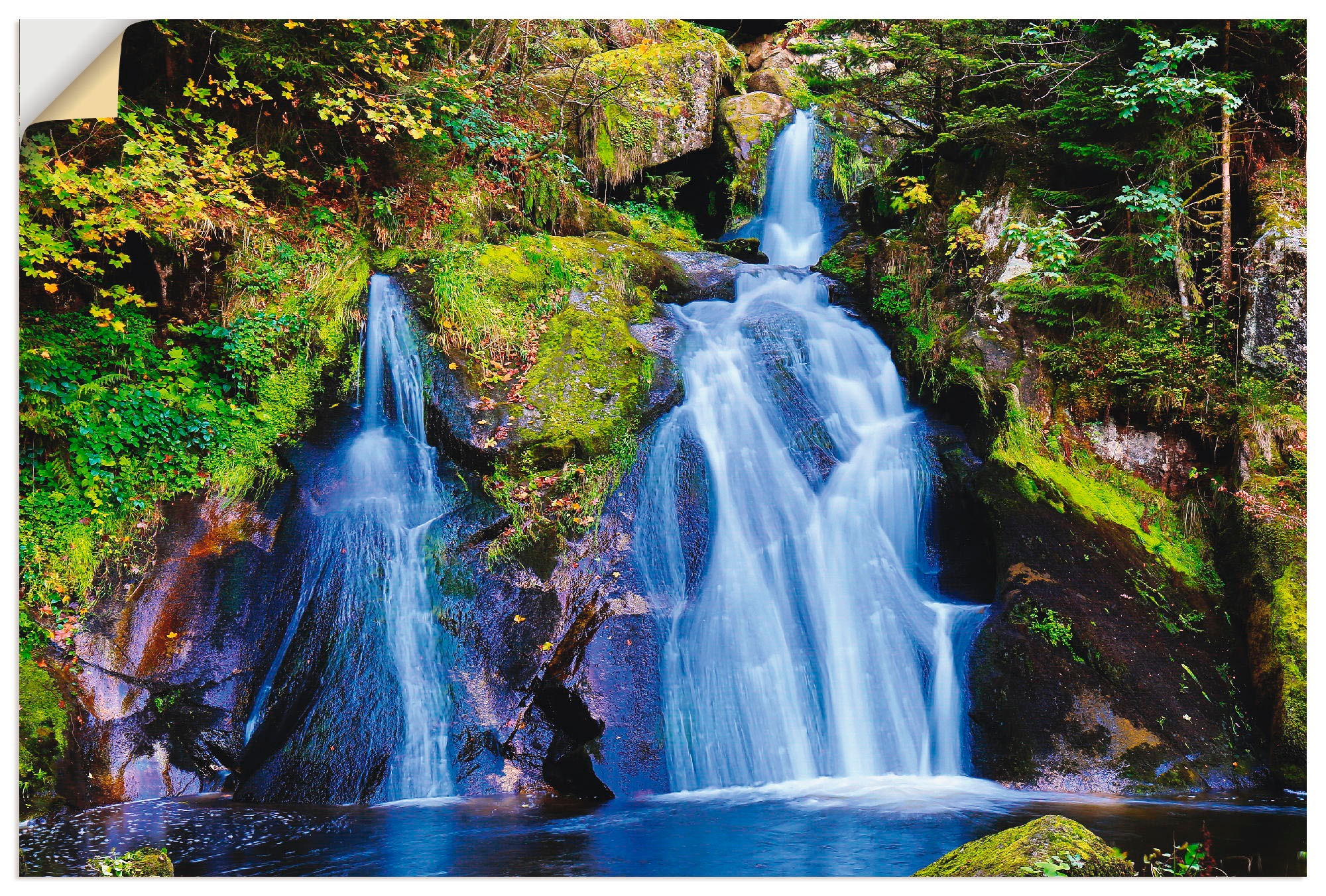 Image of Artland Wandbild »Triberger Wasserfälle«, Gewässer, (1 St.), in vielen Grössen & Produktarten - Alubild / Outdoorbild für den Aussenbereich, Leinwandbild, Poster, Wandaufkleber / Wandtattoo auch für Badezimmer geeignet bei Ackermann Versand Schweiz
