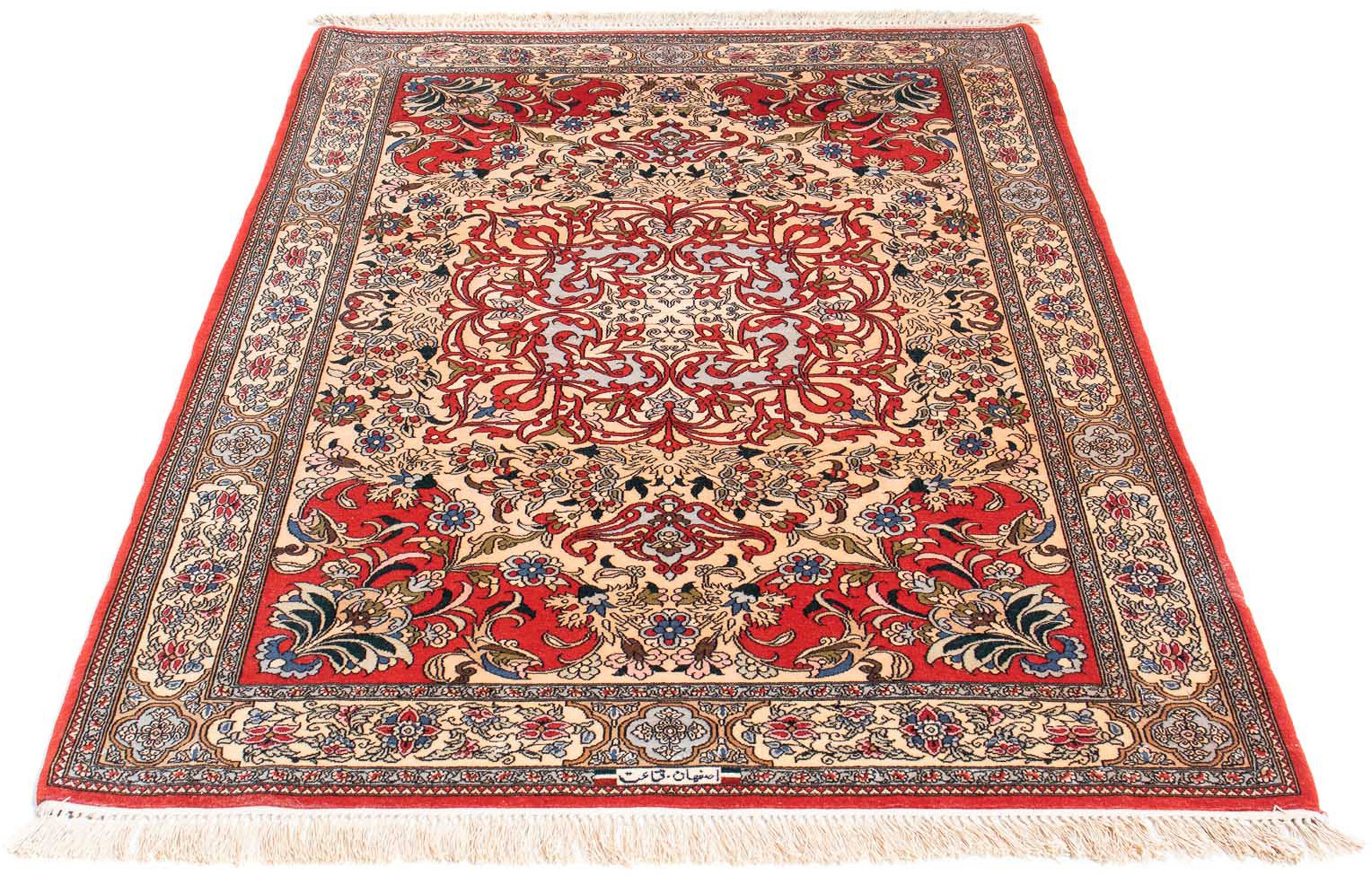 Image of morgenland Orientteppich »Perser - Isfahan - Premium - 160 x 105 cm - dunkelrot«, rechteckig, 6 mm Höhe, Wohnzimmer, Handgeknüpft, Einzelstück mit Zertifikat bei Ackermann Versand Schweiz