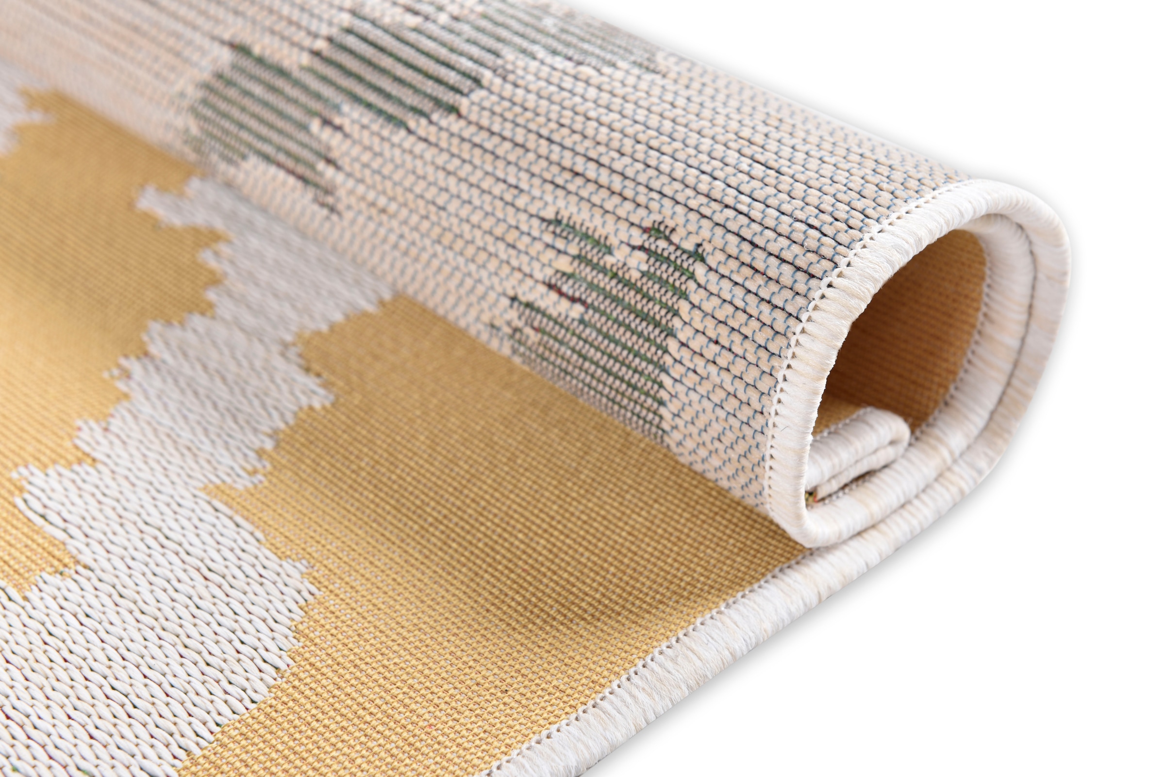 TOM TAILOR HOME Teppich »Garden Pattern« rechteckig 3 mm Höhe Flachgewebe, modernes Rauten Design, In- und Outdoor geeignet