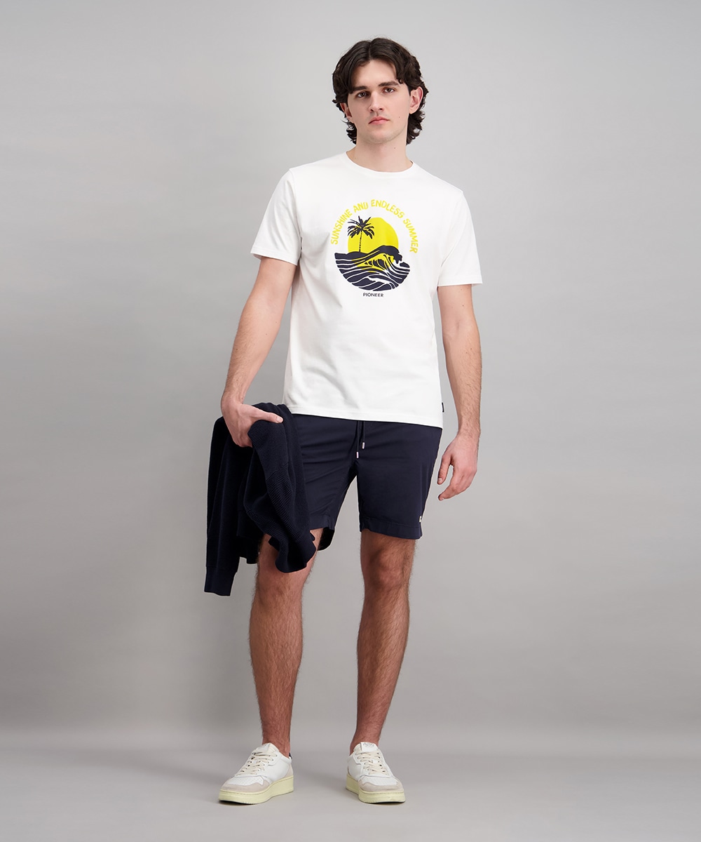 Pioneer Authentic Jeans Short »Shorts COOPER Kordelzug«  avec ceinture élastique