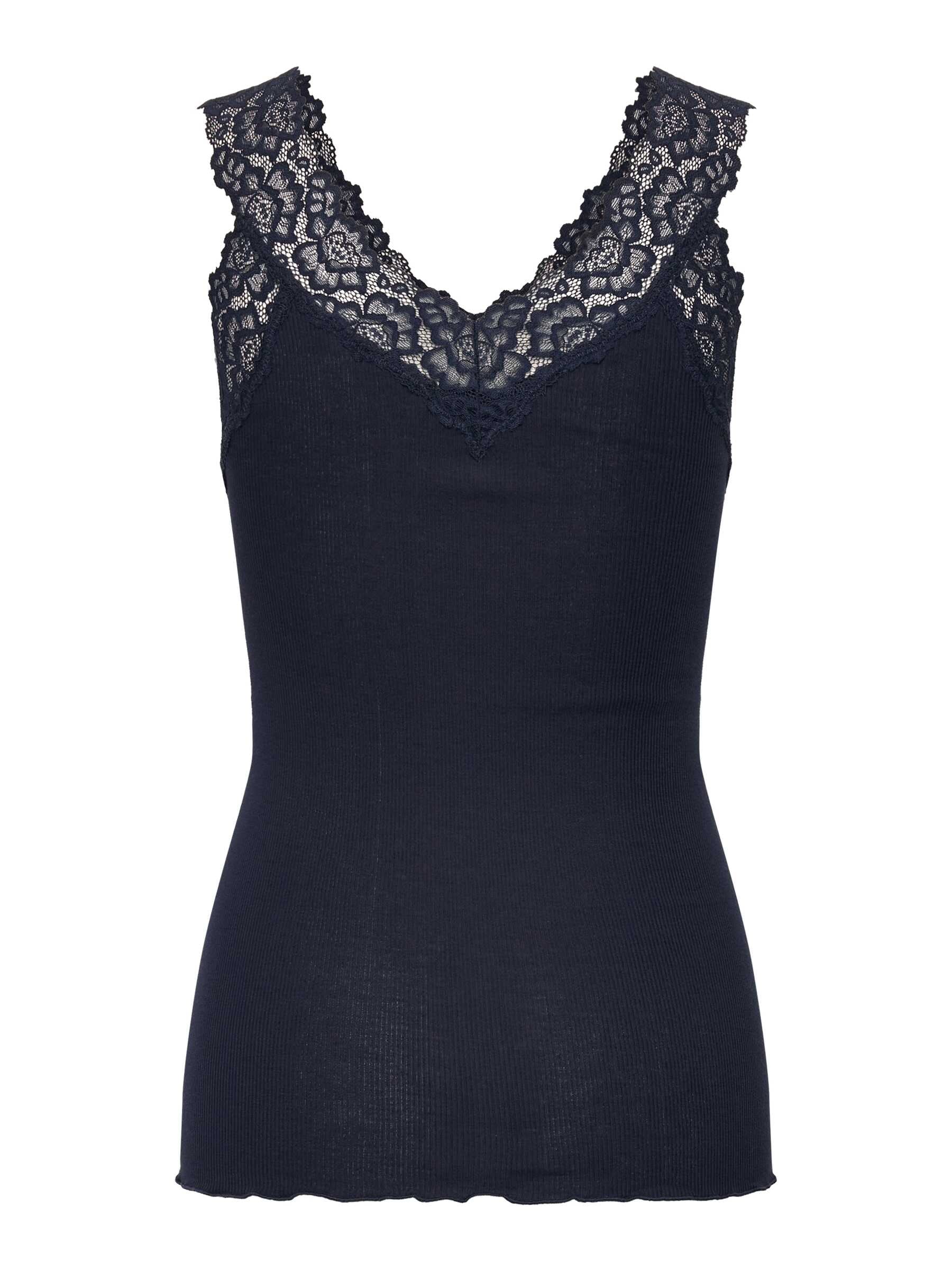 rosemunde Top en dentelle »Bernardine Organic Cotton Top« bordure vintage en dentelle au décolleté en V, larges bretelles, féminin