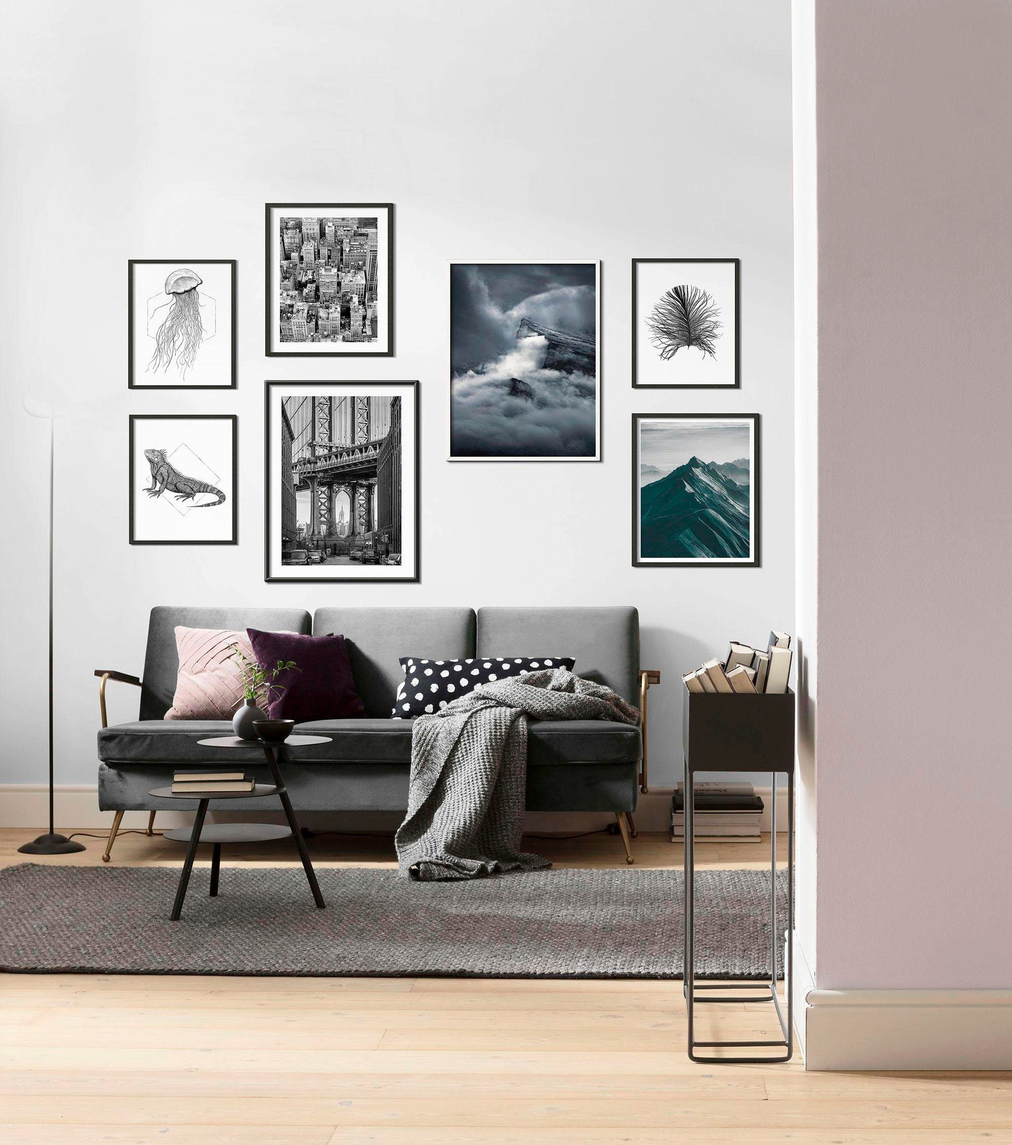 Komar Image »Jellyfish White« Animaux 1 cuis tlg. Wandbild zur Dekoration - ohne Rahmen