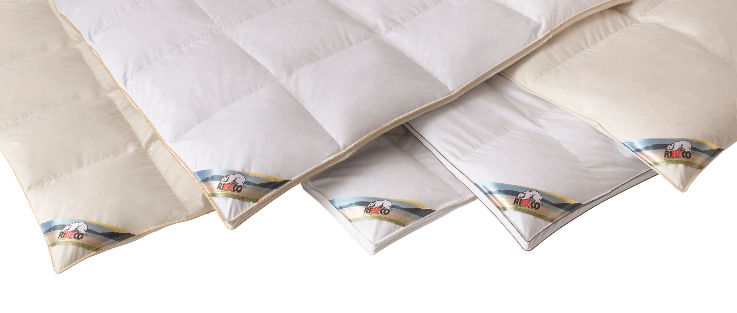 Image of RIBECO Federbettdecke "Überraschungspaket, Bettdecken für Sommer oder Winter" warm Füllung 90 % Federn, 10 % Daunen 1 Stk. tlg. die Farbe wird die Überraschung sein Bettdecke 135x200cm