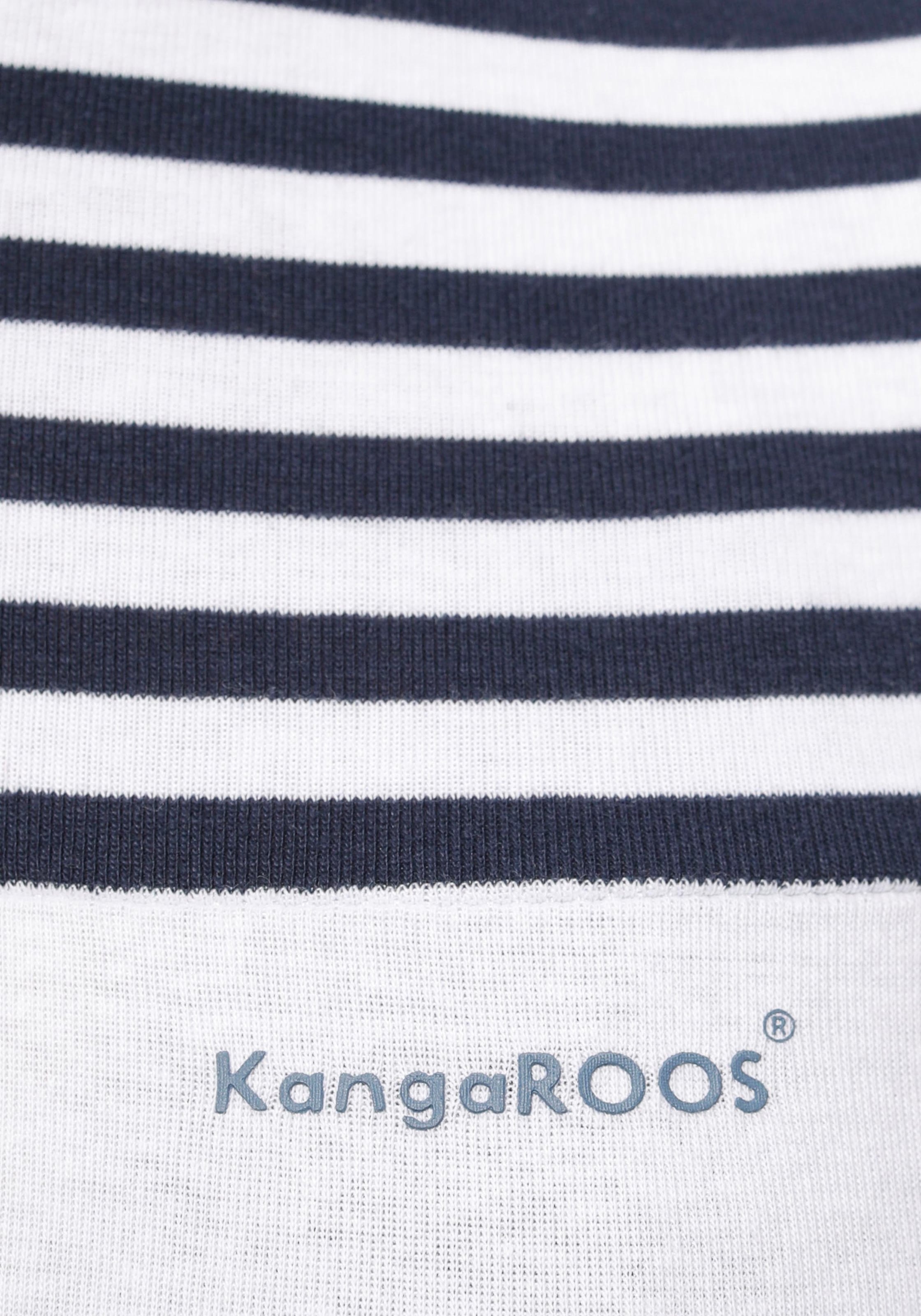 KangaROOS Kapuzenshirt, Langarm, sehr figurbetont, mit Colourblocking-Optik