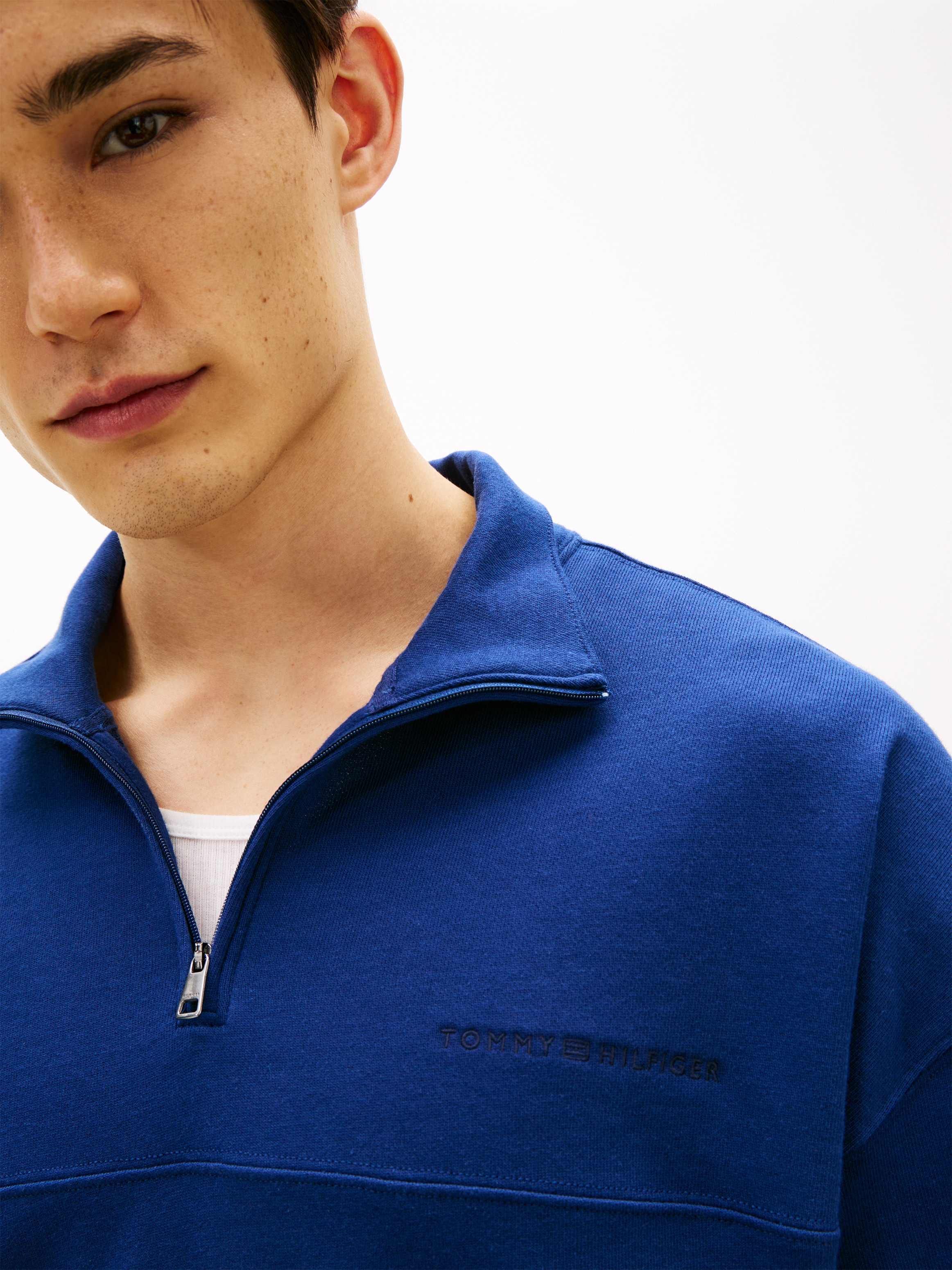 Tommy Hilfiger Underwear Sweat-shirt , avec col Troyer et fermeture éclair
