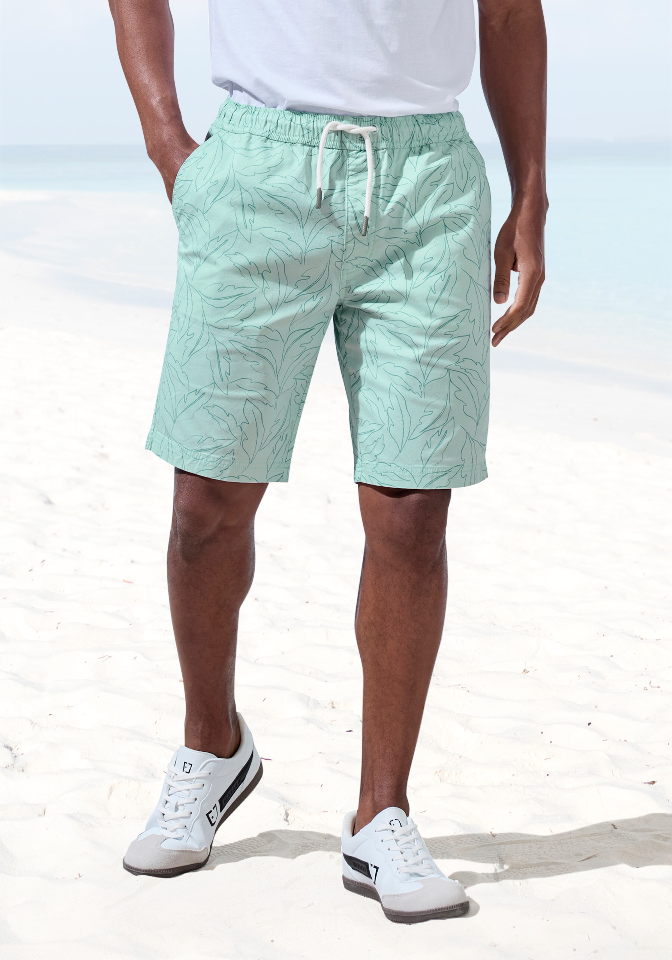 Image of John Devin Shorts "Bermuda" kurze Hose aus elastischer, gewebter Baumwollqualität