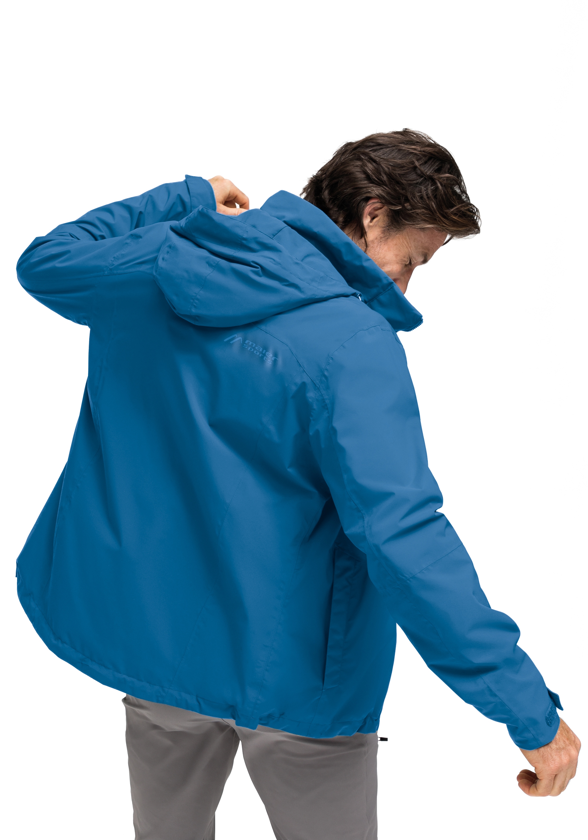 Maier Sports Regenjacke »Metor rec M« Herren Jacke mit Kapuze, Windjacke wasserdicht atmungsaktiv, Reg. Fit
