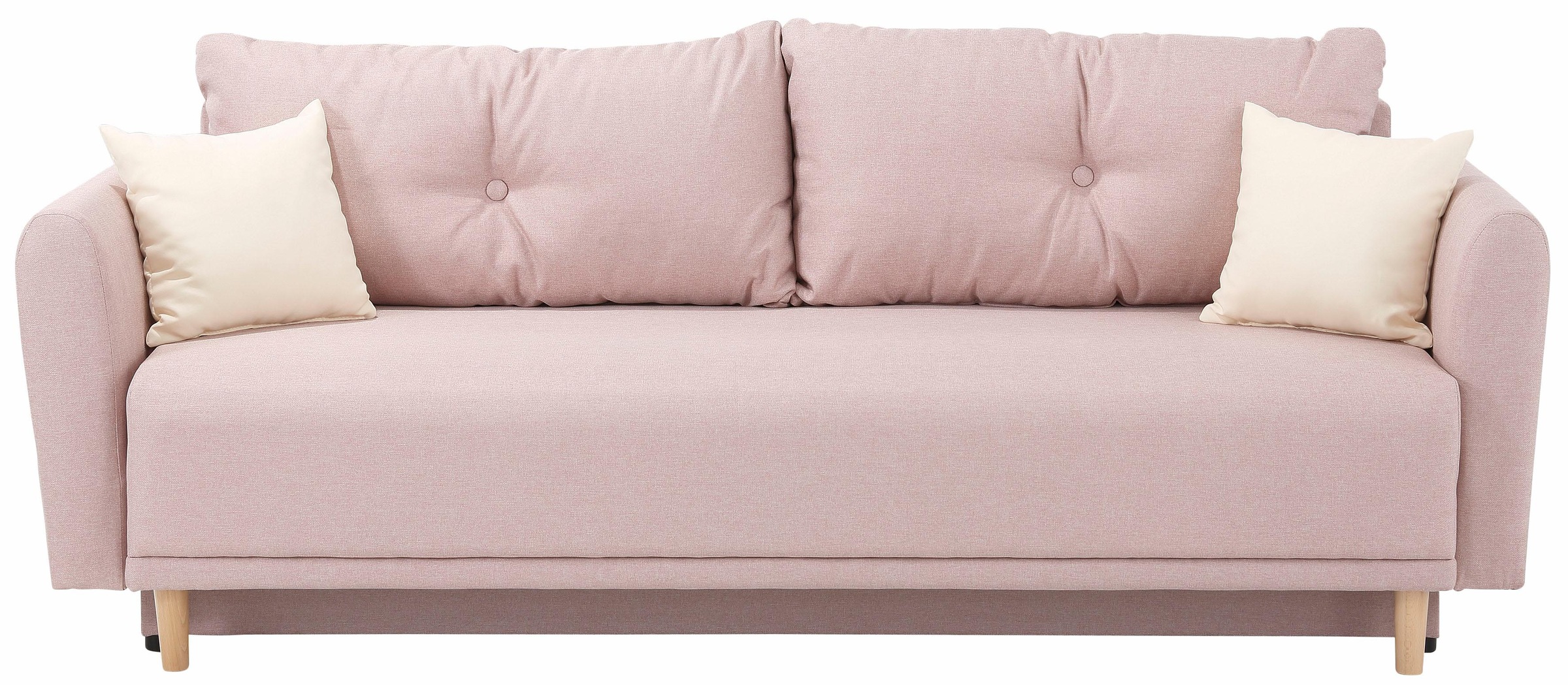Image of Home affaire Schlafsofa »Scandic«, inkl. 2 Zierkissen und Bettkasten, Knopfheftung in Rückenkissen bei Ackermann Versand Schweiz