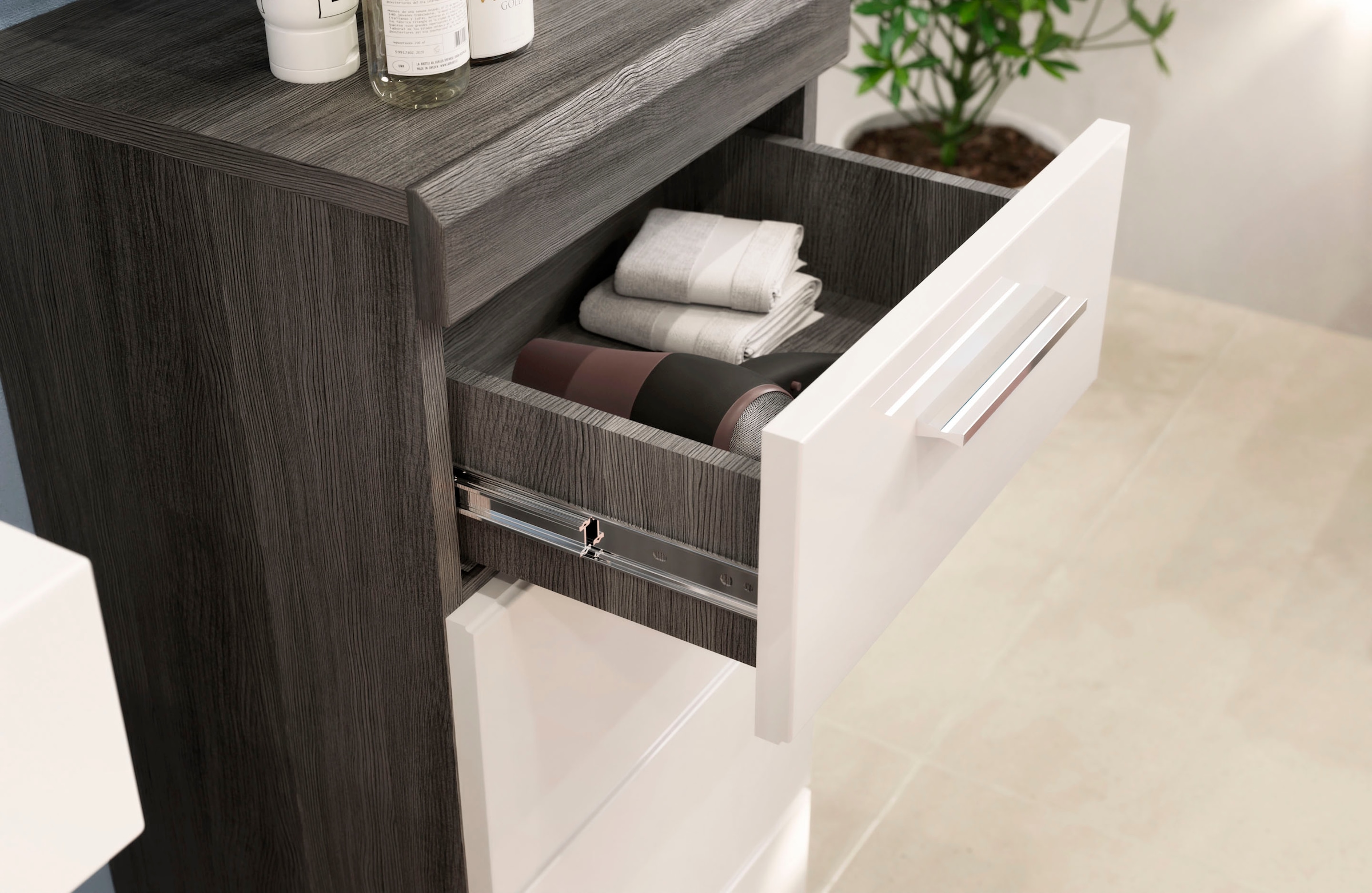 INOSIGN Unterschrank »SIENA, Breite 37cm, 1 Tür, 1 Schubkasten, 2 Fächer, MDF-Front«, (1 St., TOPSELLER!), in verschiedenen Farben erhältlich, Badmöbel, Badschrank, Kommode, Bad