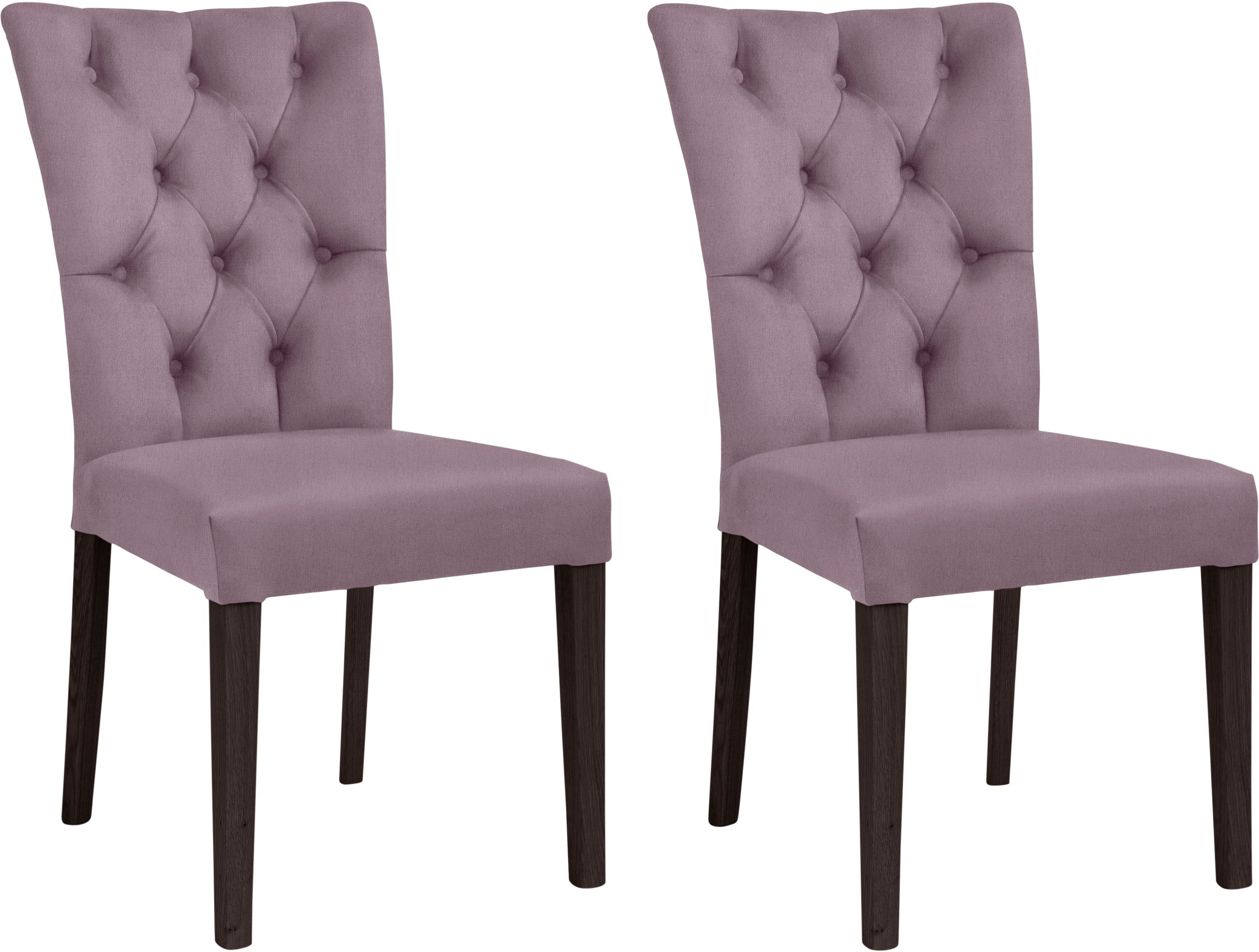 Image of Leonique 4-Fussstuhl »Peillon«, (Set), 2 St., Feinstruktur, mit Knopfsteppung, Beine aus massiver Buche bei Ackermann Versand Schweiz