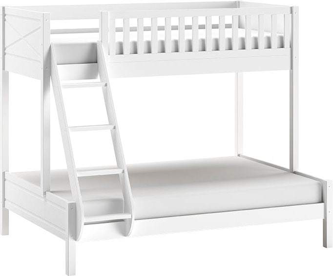 Vipack Etagenbett »Scott, Kiefer massiv, stabil gebaut, Made in Europe, Landhaus-Optik« B/H/T ca. 208x175x158cm, inkl. Rolllattenroste, Leiter, Absturzschutz,  wahlweise, ohne Schublade, mit 2 kleinen oder 1 grossen Bettschublade