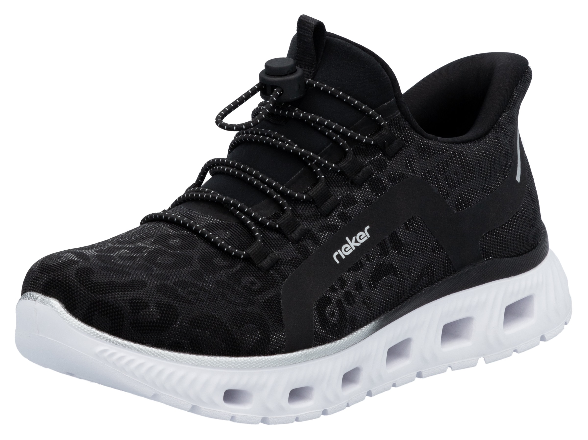 Image of RIEKER Sport Slip-On Sneaker, Freizeitsneaker, Schlupfschuh in Leo-Optik, mit MemoSoft-Innensohle