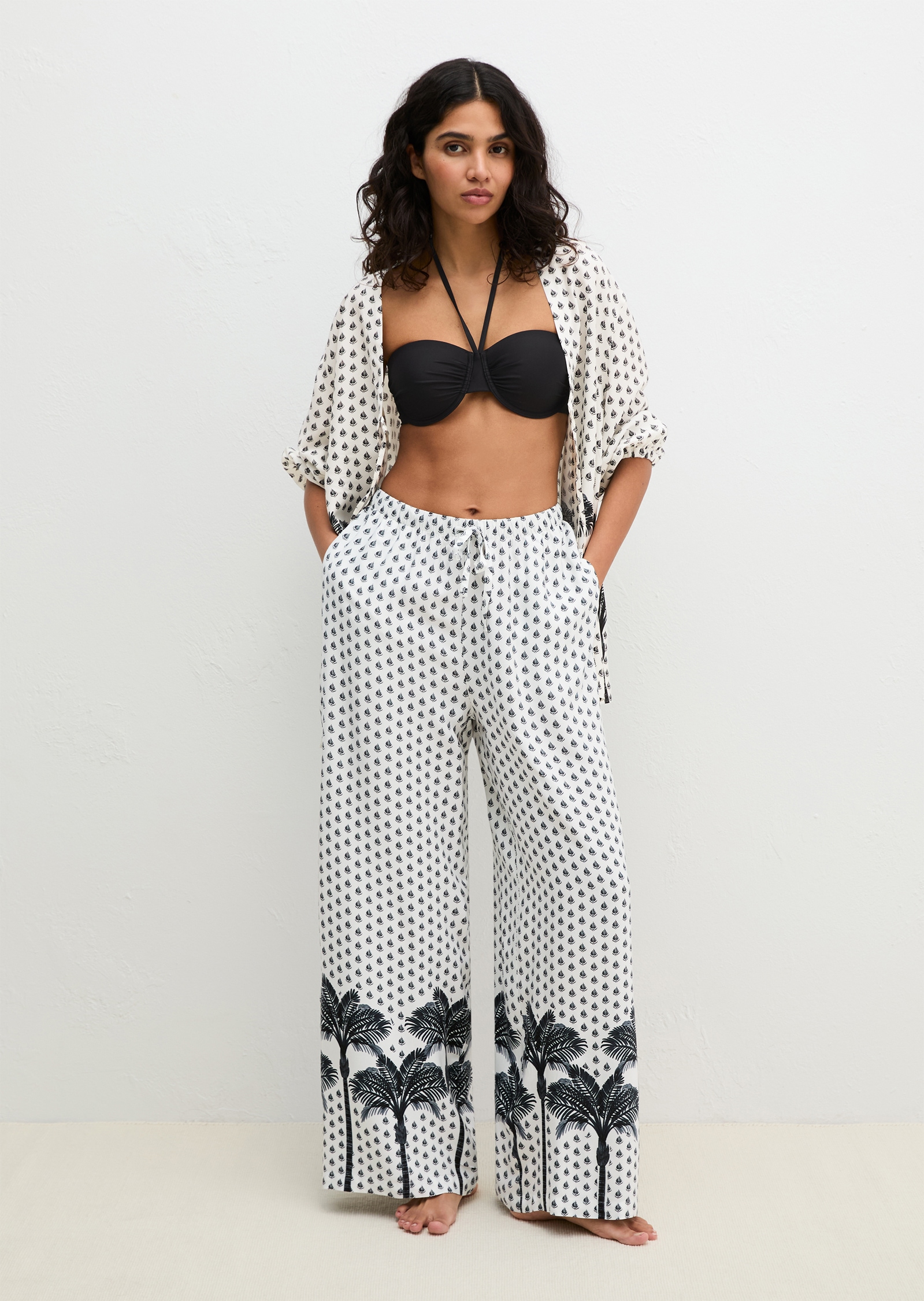Image of Marc OPolo Strandhose "Beach Cover-Up" Strandhose, sommerlicher Allover-Print