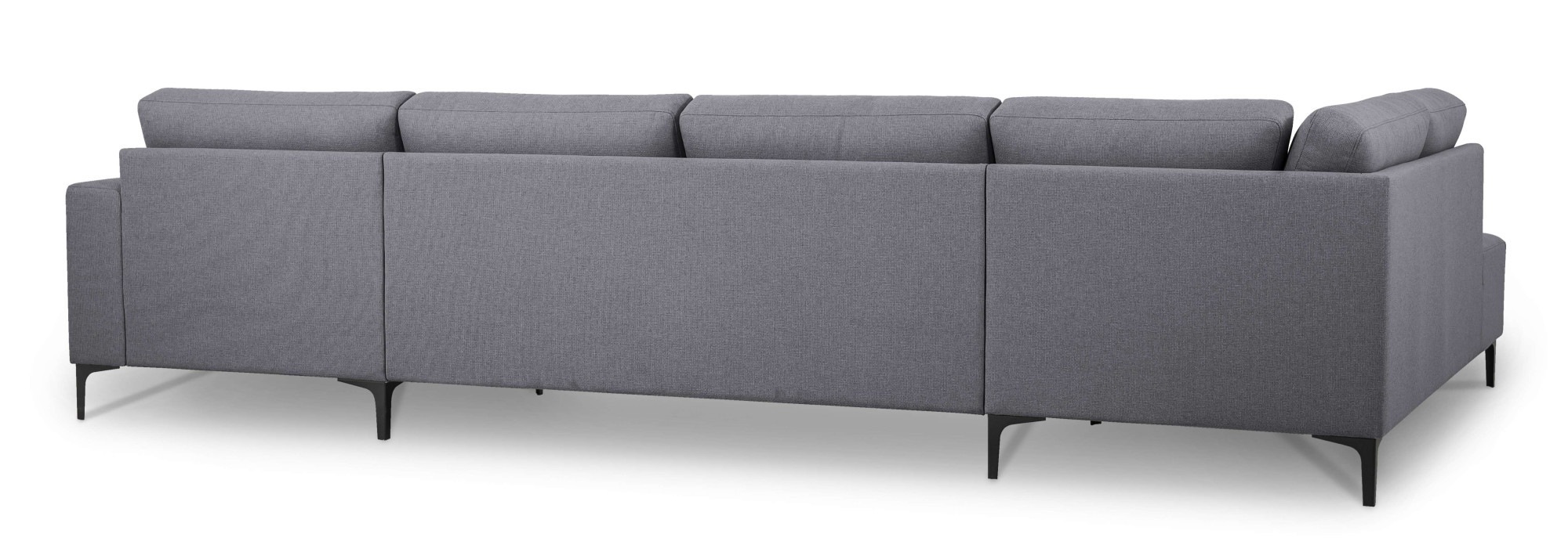 Home affaire Wohnlandschaft »Tournon U-Form, XXL Sofa, Breite 333 cm, Webstoff, Chenille«, Designsofa im nordischen Stil, Wellenunterfederung, Metallfüsse