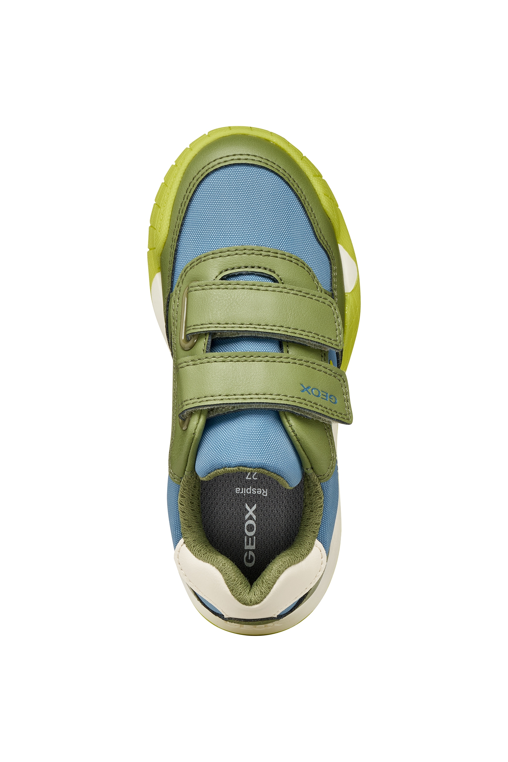 Geox Chaussures à scratch »J RANN-E BOY«  Chaussure basse avec membrane spéciale GEOX, gabarit de taille à télécharger