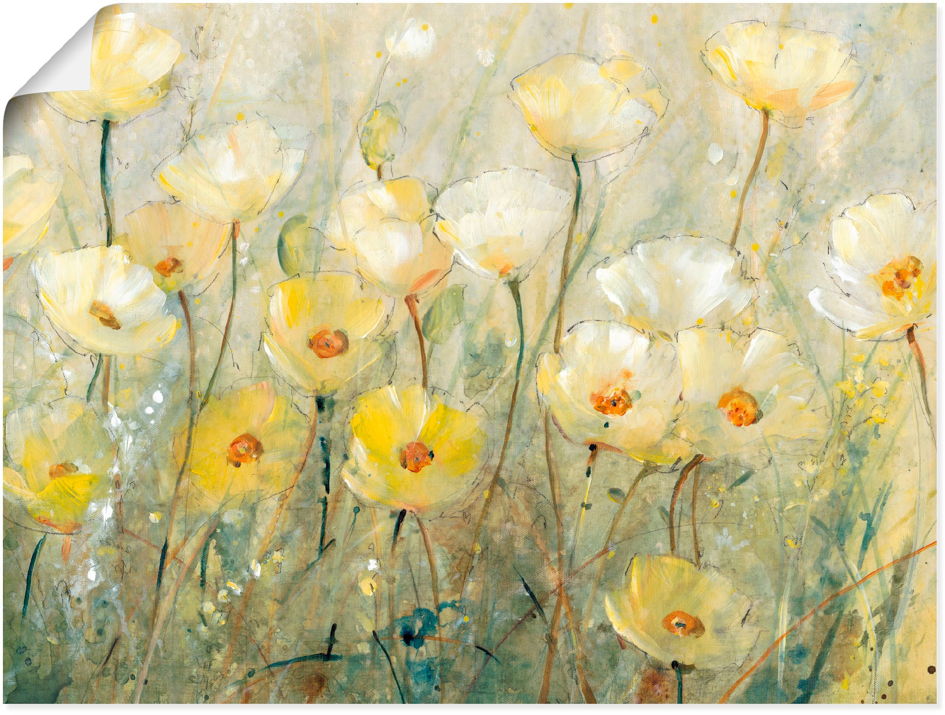 Image of Artland Wandbild "Sommer in voller Blüte II" Blumenwiese 1 Stk. tlg. als Leinwandbild, Poster in verschied. Grössen