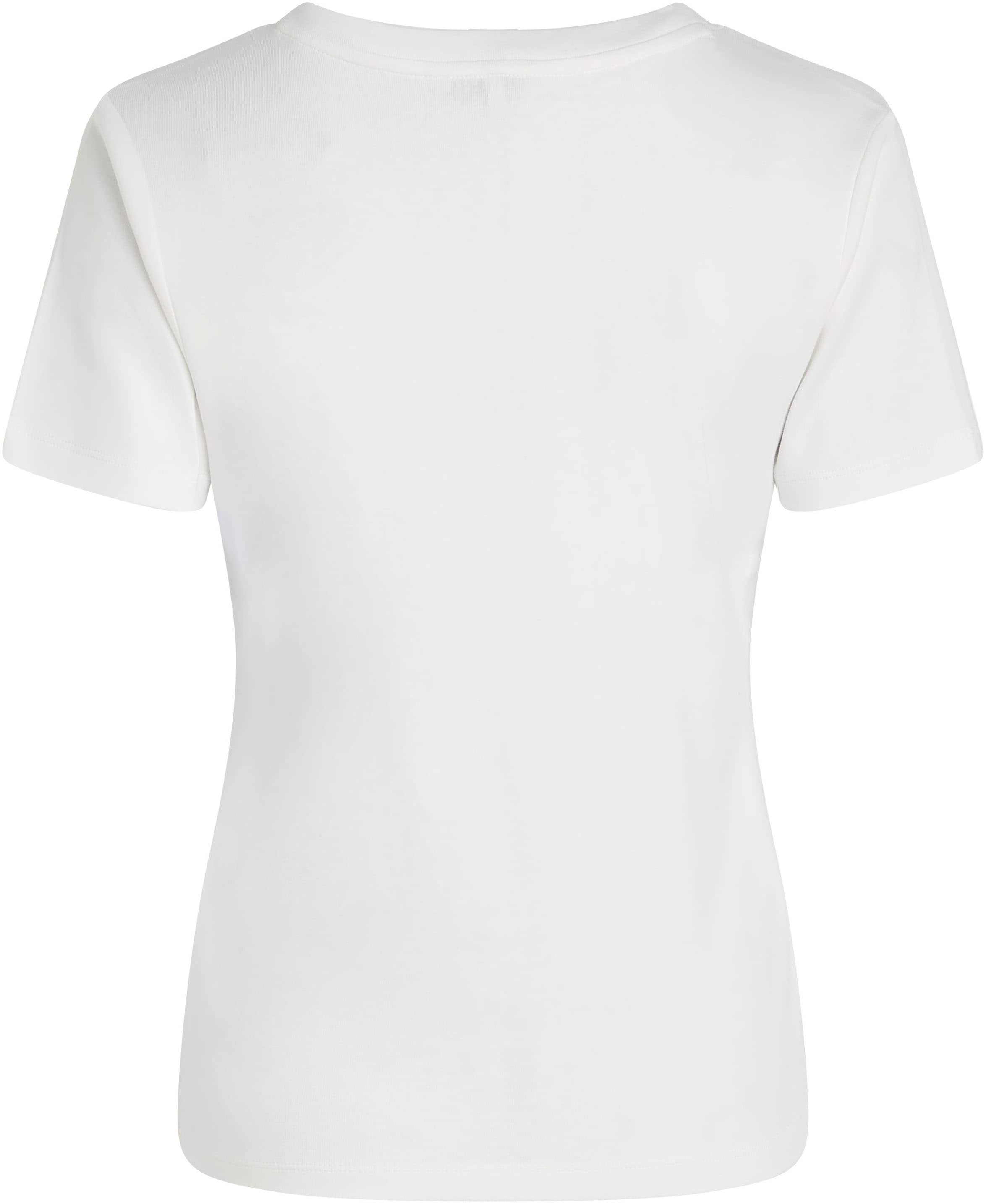 Tommy Hilfiger T-Shirt »SLIM CODY V-NK SS mit V-Ausschnitt und Streifen«, gestreift, casual, slim fit, Baumwolle, V-Ausschnitt