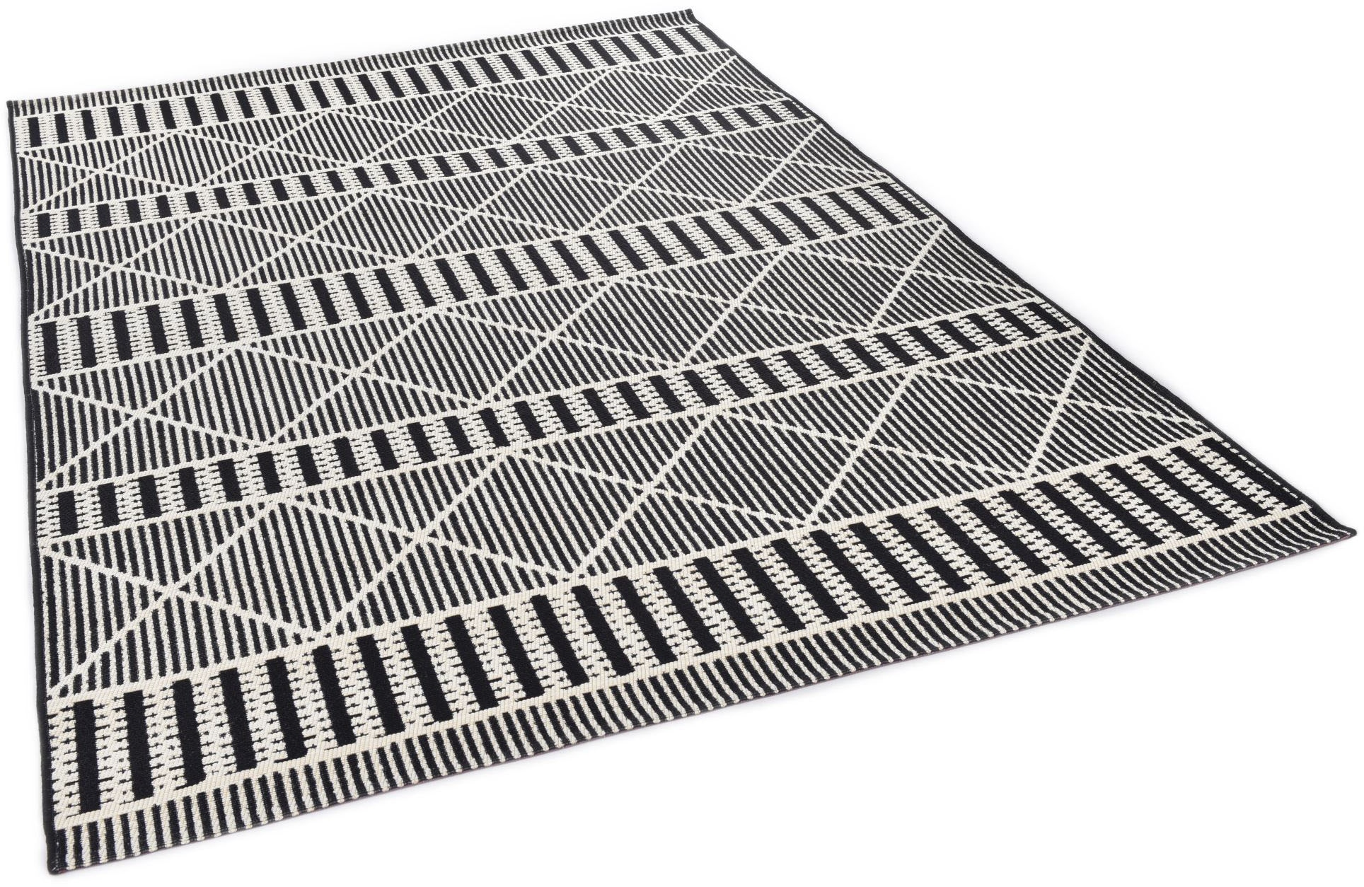 Image of TOM TAILOR HOME Teppich "Funky Outdoor Geometric" rechteckig 5 mm Höhe Flachgewebe, modernes Rauten Design, Outdoor geeignet, Wohnzimmer