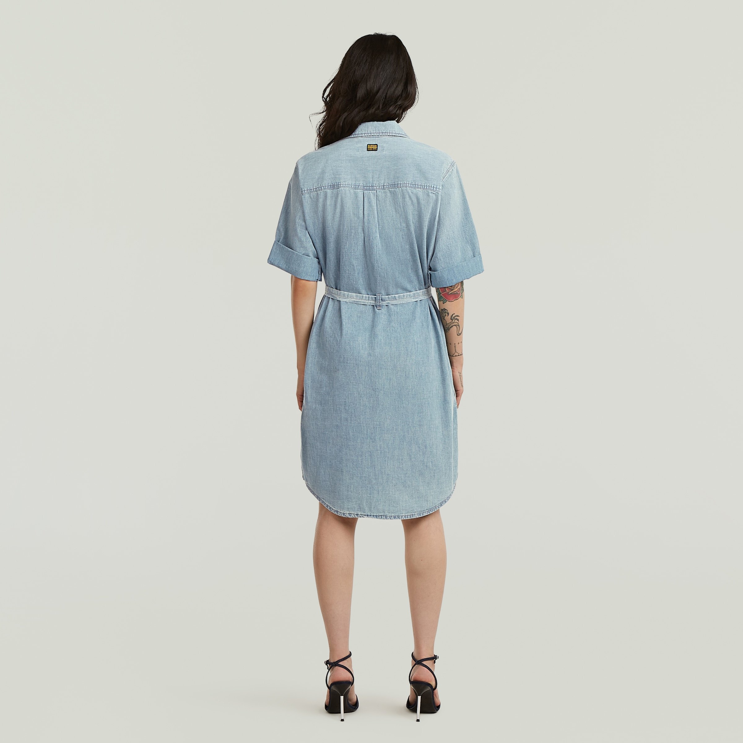G-STAR Robe chemisier »Belted Shirt Dress ss wmn« Poche poitrine avec ceinture à la taille, coupe regular