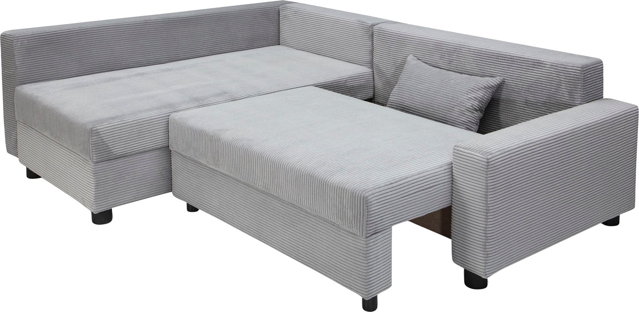 COLLECTION AB Ecksofa »30 Jahre Jubiläums-Modell Parma L-Form«, inkl. Bettfunktion und Bettkasten, in Cord, frei stellbar