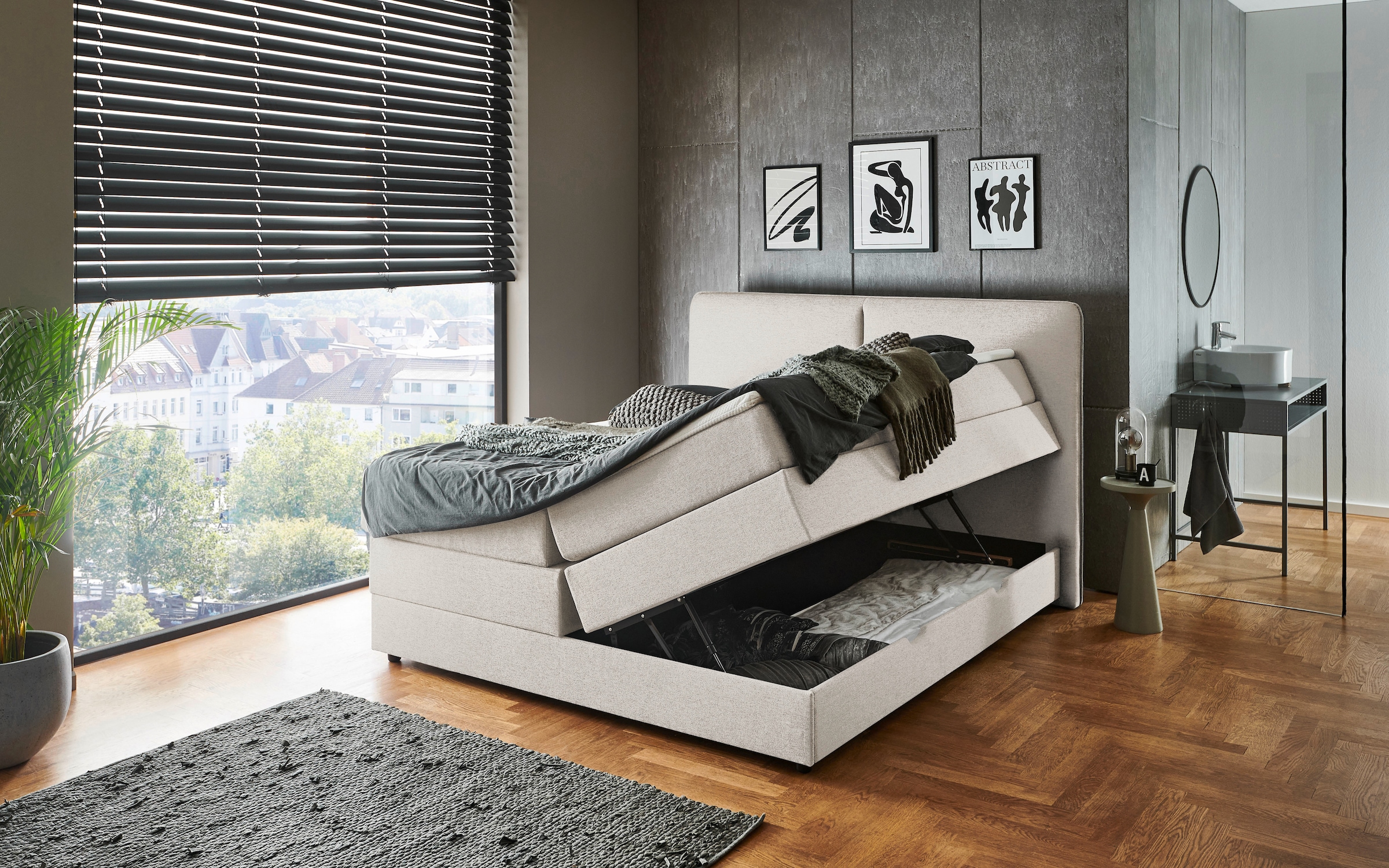 meise.möbel Lit de boxe »Columbia mit extra grossem Bettkasten« erhältlich in 180x200cm