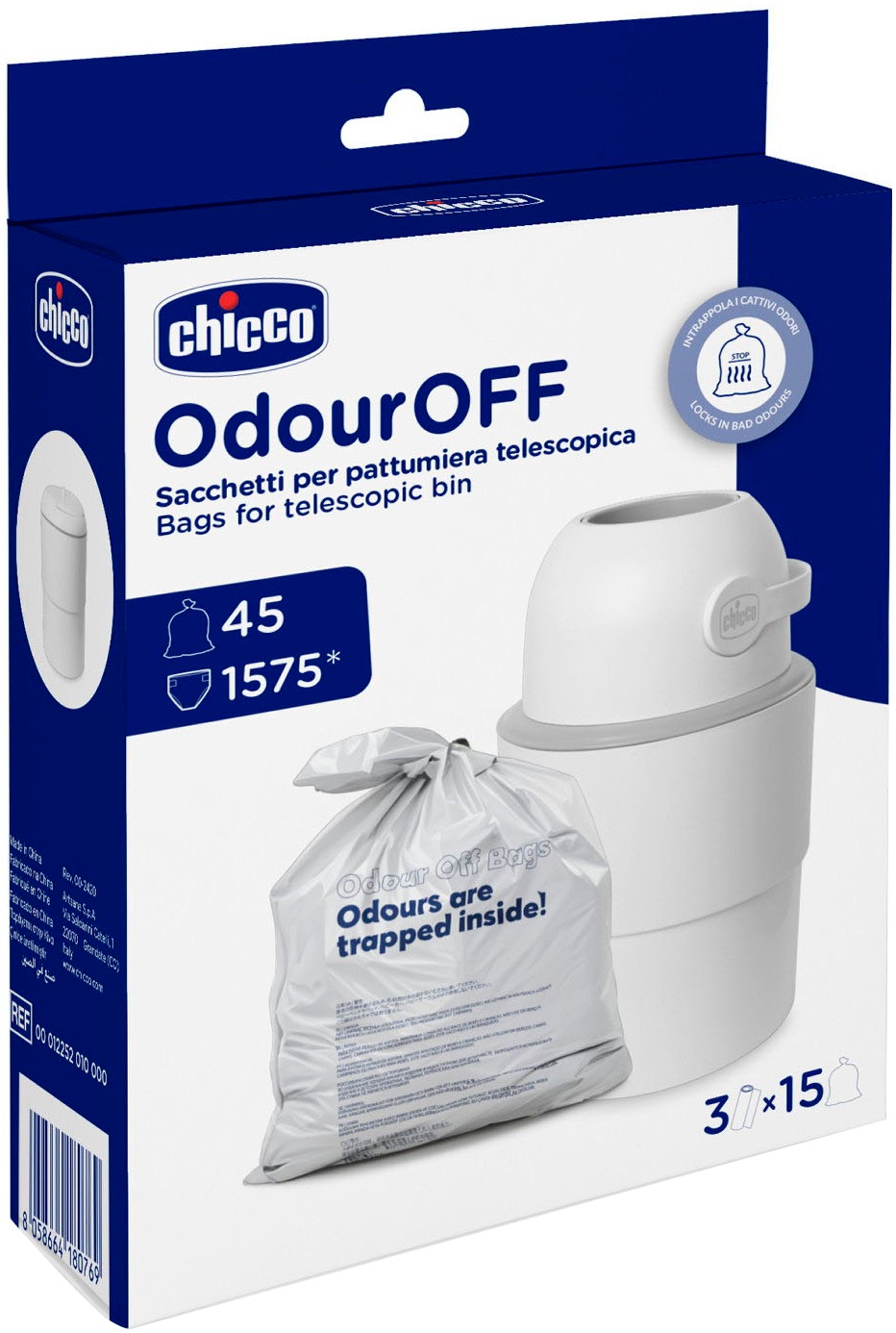 Image of Chicco Windeleimer "Müllbeutel für Odour Off 3x15 Stück"